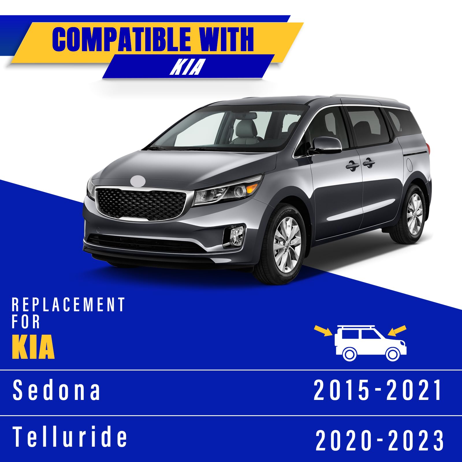 3 Wipers Replacement For 2015-2021 Kia Sedona/2021 Kia Telluride, Windshield Wiper Blades Original Equipment Replacement - 26''/