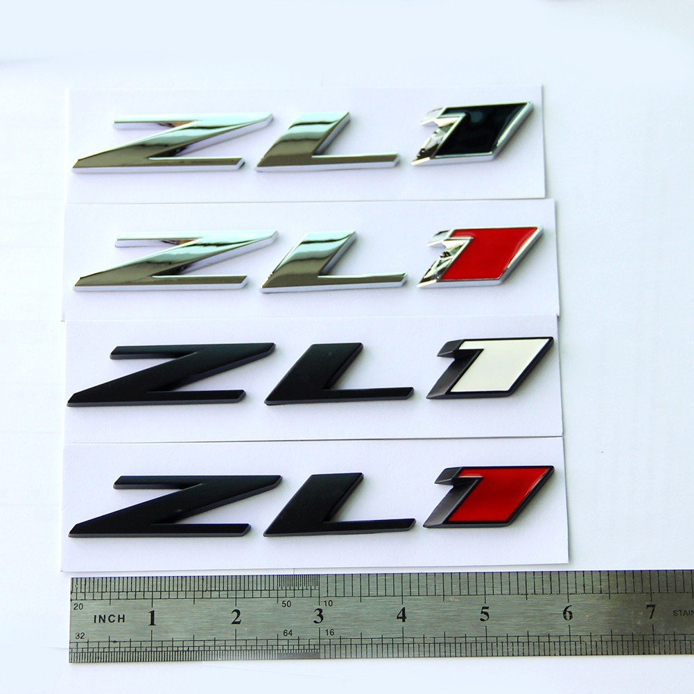 1X Grille Zl1 Emblem Badge Letter Zl1 Grill Compatible With Zl1 1Le Ss Rs Chrome Red