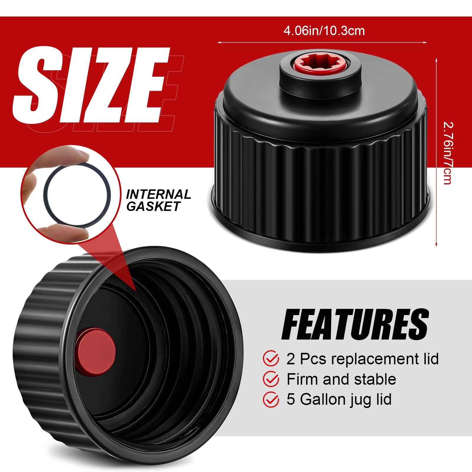 Fabbay 4 Pieces Fuel Filler Jug Hose Racing Fuels Replacement Cap LC2 fuel jug hose Gas Can Cap for 5 Gallon Gas Jug Fuel Tank (