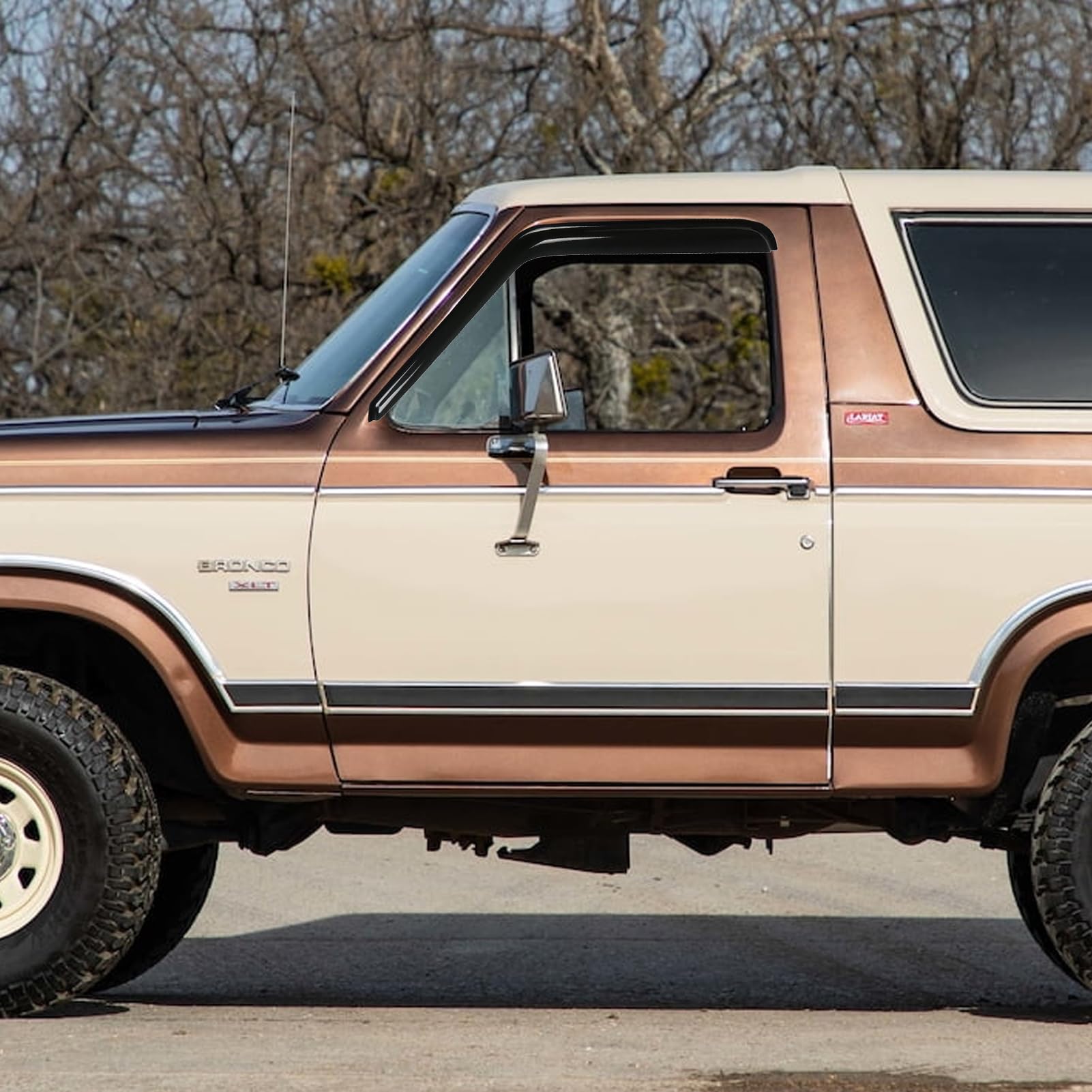 Cxdar Window Rain Guards Visors For 1980-1996 Ford F150 Standard Cab, Window Vent Wind Deflectors Shades For 1980-1996 Ford Bron