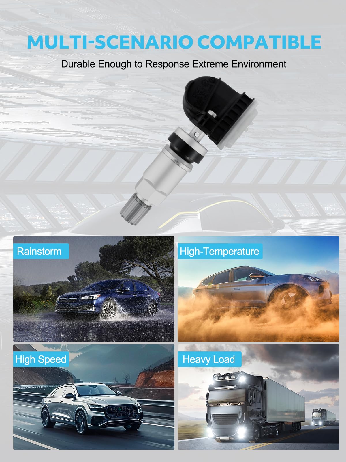 TAUTOY TPMS Sensor, GM 433Mhz Tire Pressure Sensors Replacement for Chevy/Chevrolet Cadillac Buick GMC Replaces# 13598773, 13589