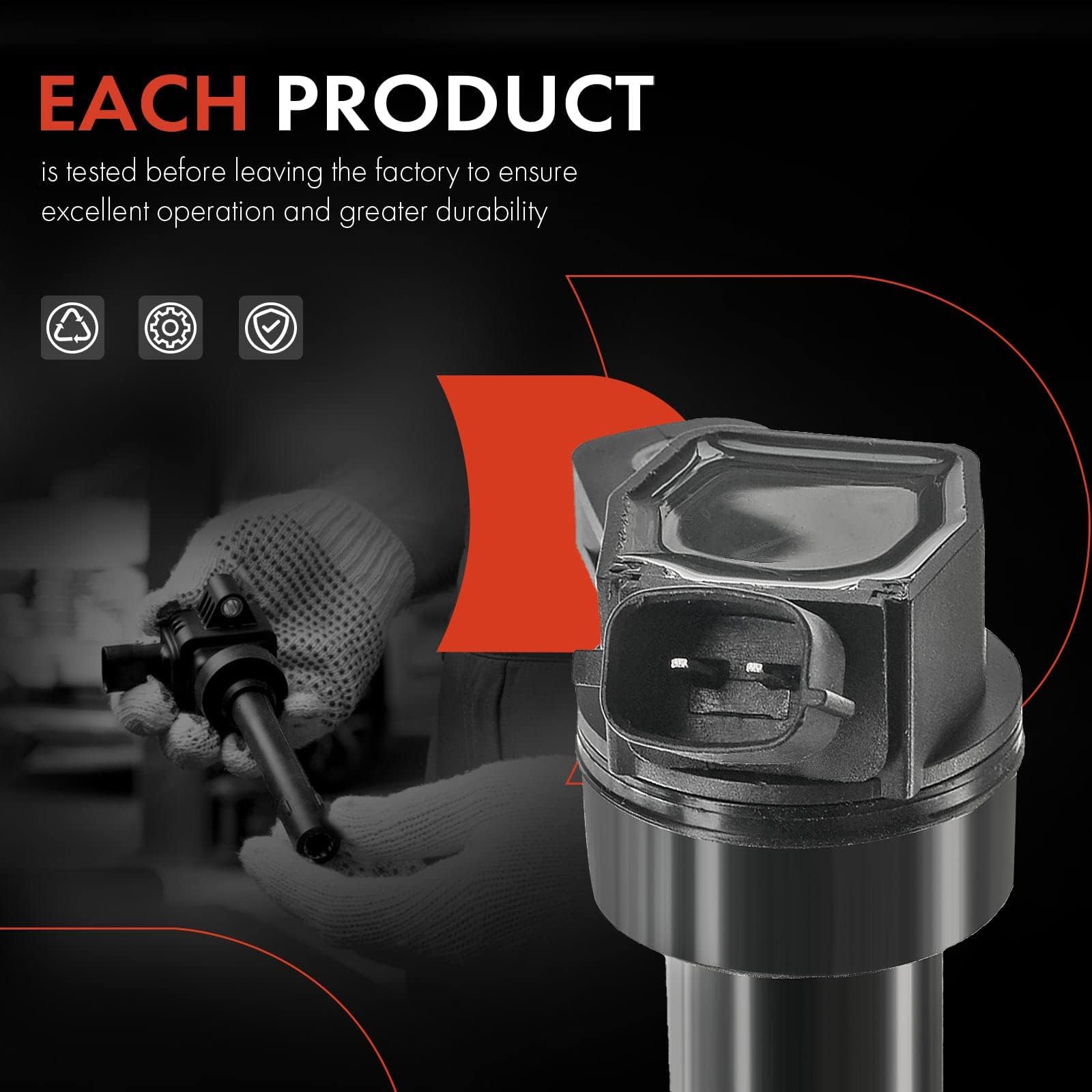 A-Premium Ignition Coil Pack Set of 4 Compatible with Hyundai Elantra 2011-2016 Tucson 2014-2020 Kia Forte 2014-2016 Soul 2012-2019 1.8L 2.0L