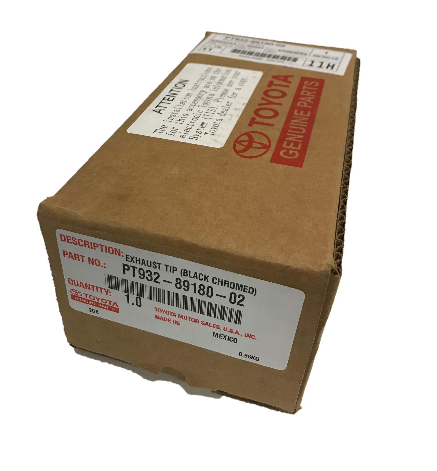 Toyota Genuine Parts - 4Run Exhst Tip Blk (Pt932-89180-02)