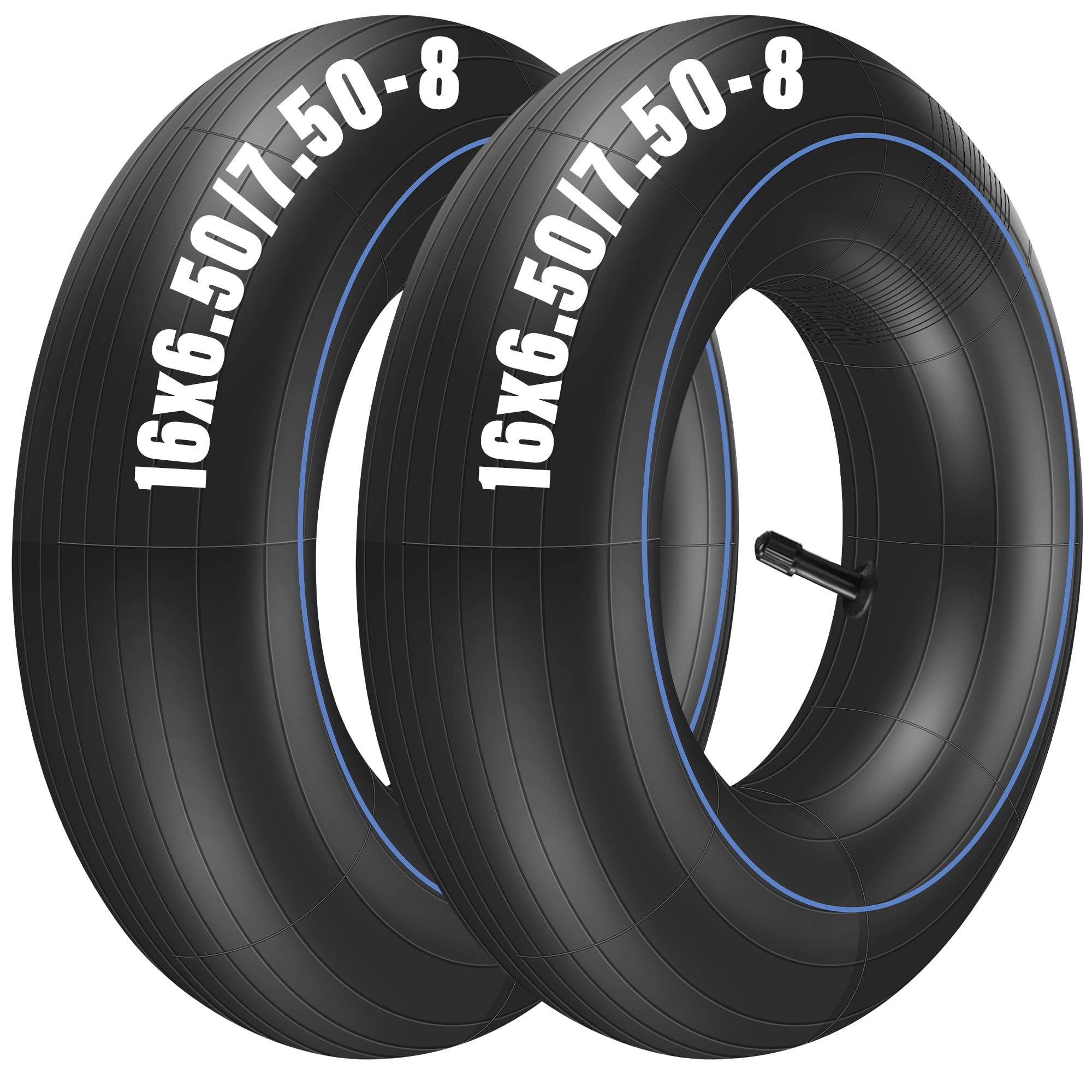 2 Pack 16X6.50-8, 16X7.50-8 Inner Tube for Snow Blower, Lawn Mower, ATV, Farm Tractor, Wheelbarrow, Trailer Implement, Heavy-Dut