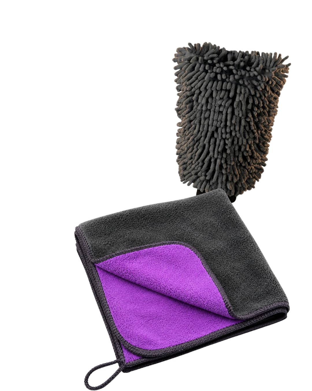 Microfiber Car Washing Gloves & Cloth Kit  Thick GSM High Density Car Cleaning Towels for Exterior & Interior Detailing  Multi