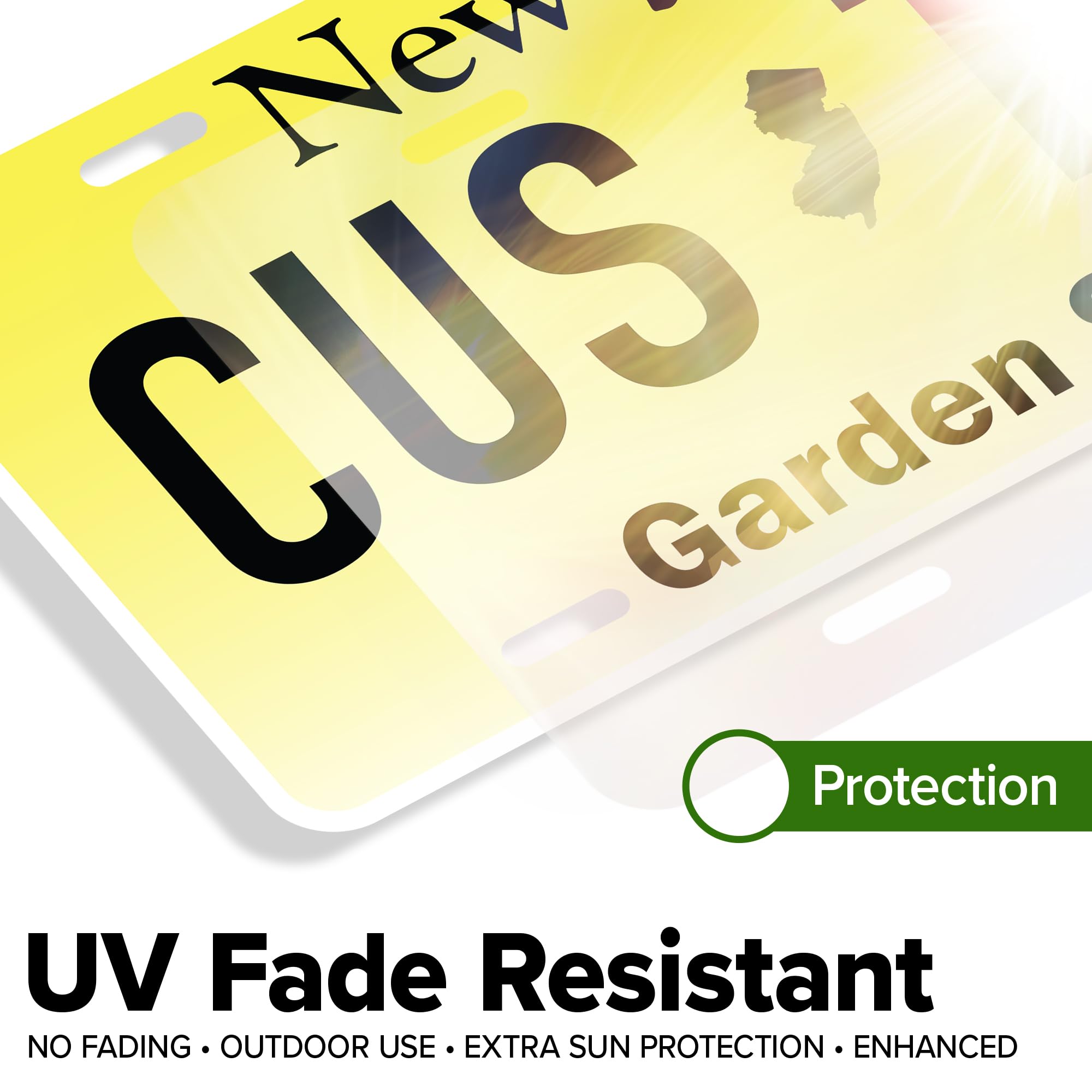 Custom New Jersey License Plate, Personalized License Plates For Car, 6X12 Inch, Rust-Free Fade Resistant Aluminum, Usa Made By