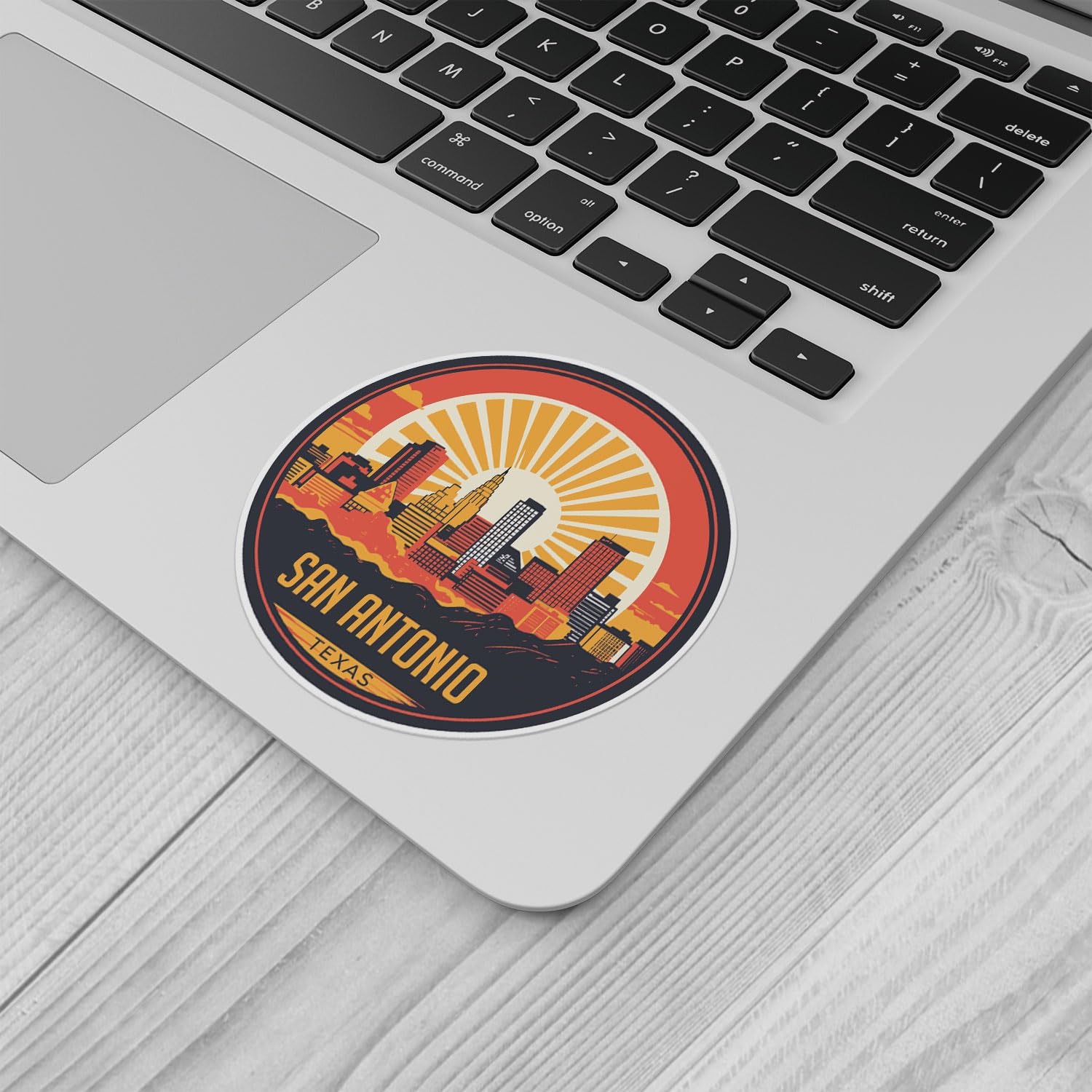 San Antonio City Sticker - Waterproof Vinyl Decal for Car Bumper, Laptop, Water Bottle, Wall, and Window, Size - 3'' Longer Side