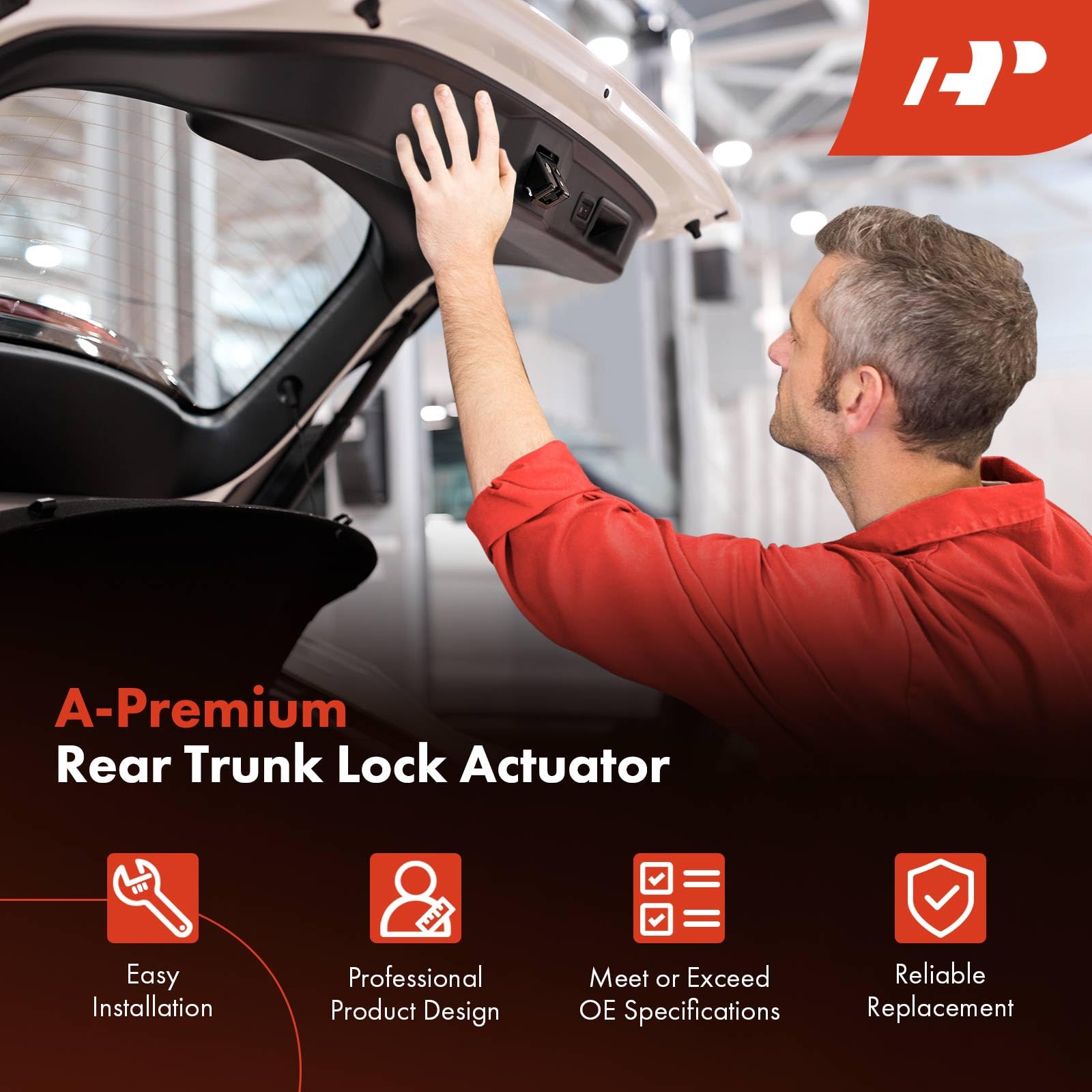 A-Premium Rear Tailgate Trunk Latch Lock Actuator Compatible with Dodge & Ram Vehicles - Ram 1500/2500/3500 2003-2010, 1500/2500/3500 2011-2016, Pickup - Left or Right Side, Replace# 55275952AC