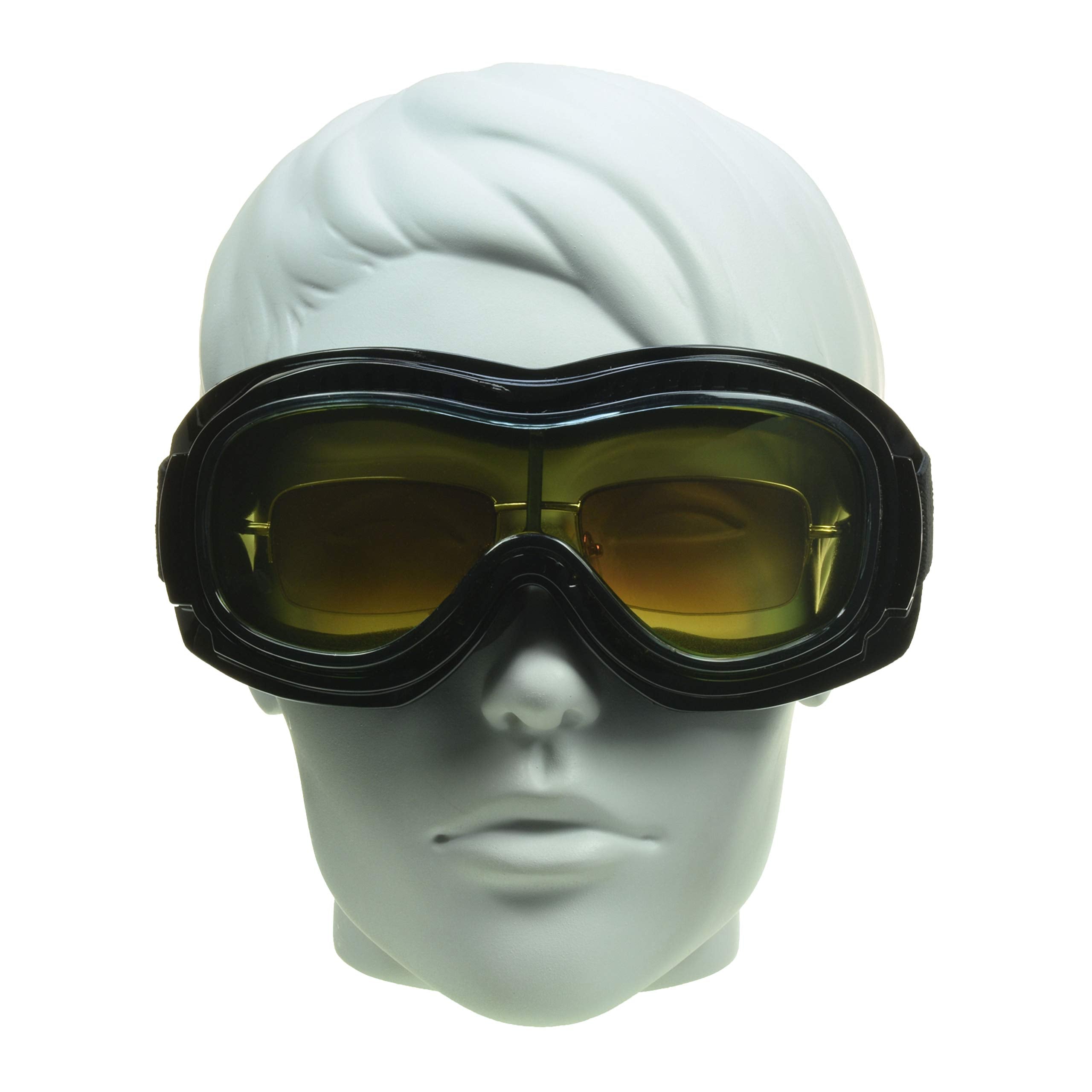 Bikershades Fit Over Goggles For Eye-Glasses Yellow Night Motorcycle Riding Cycling Skiing Sky Diving Indoor Outdoor Work