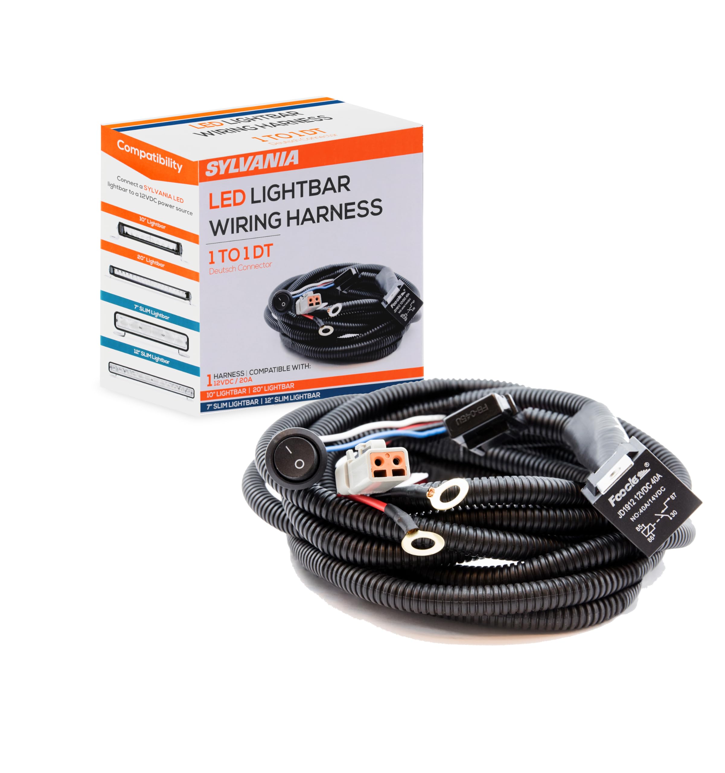 Sylvania - Single Output Led Wiring Harness - 12 V With Off Switch, Off-Road Led Light, Off-Road Driving Light, Truck, Jeep, Boat, Atv, Utv, Suv, 4 X 4 (1 Piece)