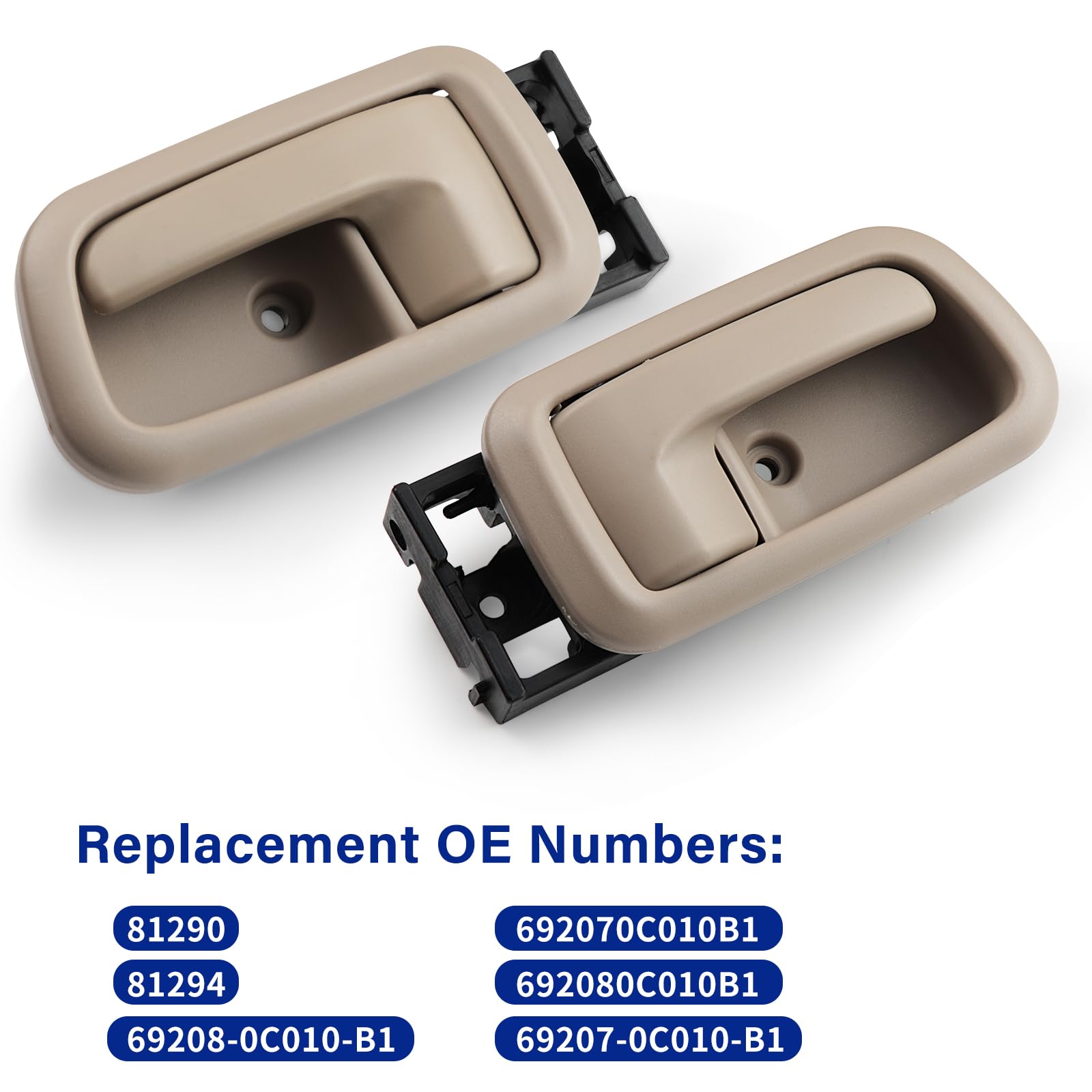 Lcyolada Interior Door Handles Compatible With 2000-2006 Toyota Tundra (Standard/Regular/Extended Cabs Only),Rear Left Driver &