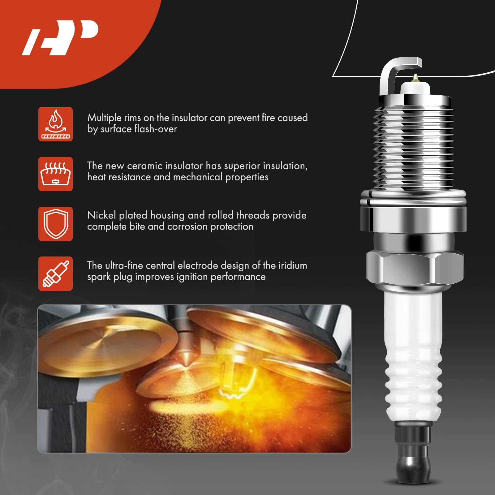 A-Premium Set Of 6 Ignition Coil Pack And Iridium Spark Plugs Compatible With Toyota Camry 2002-2006, Highlander, Sienna & Lexus