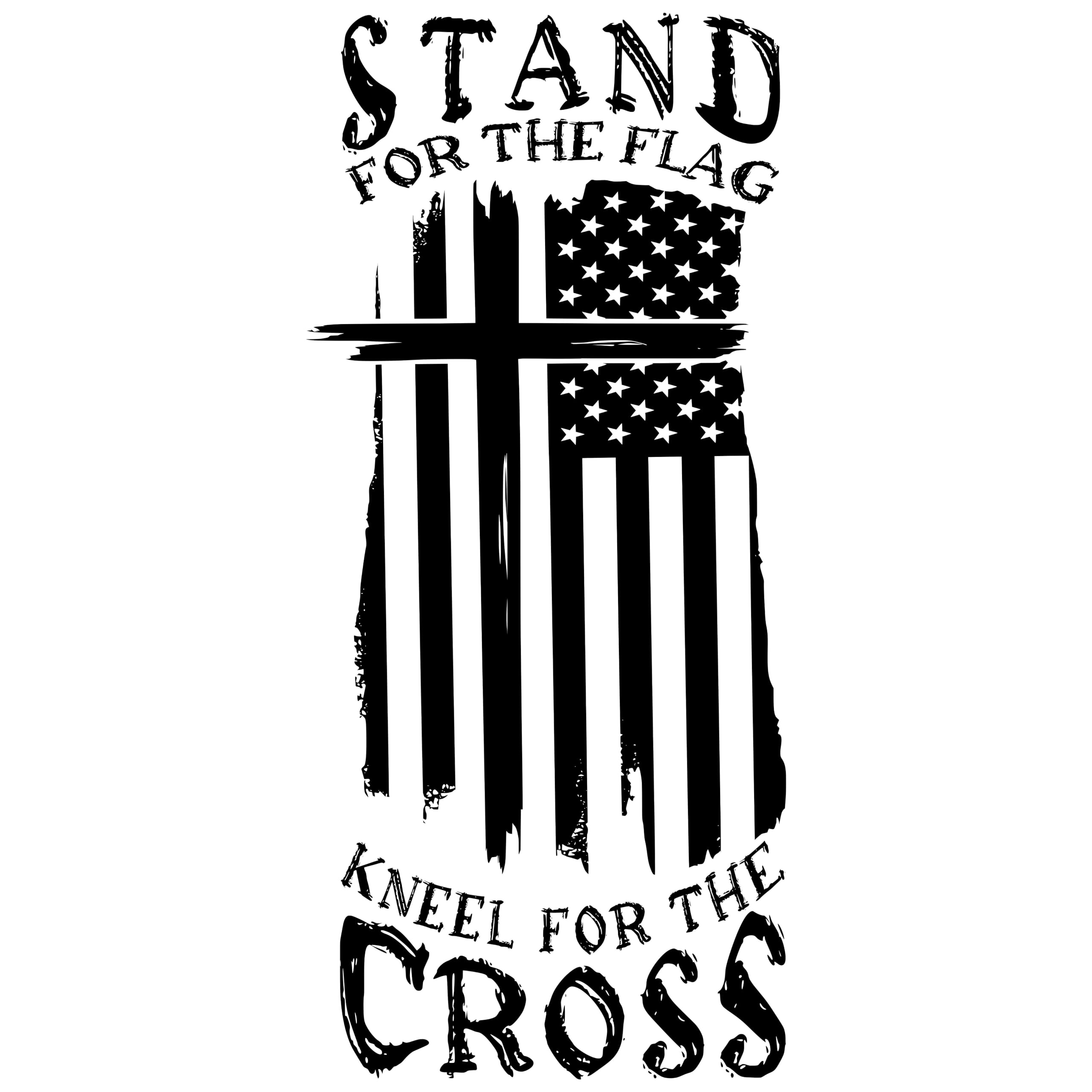 Edesign Stand For The Flag Kneel For The Cross Sticker Decal Vinyl - 5 Inches - Premium Vinyl Sticker For Cars Trucks Laptops An