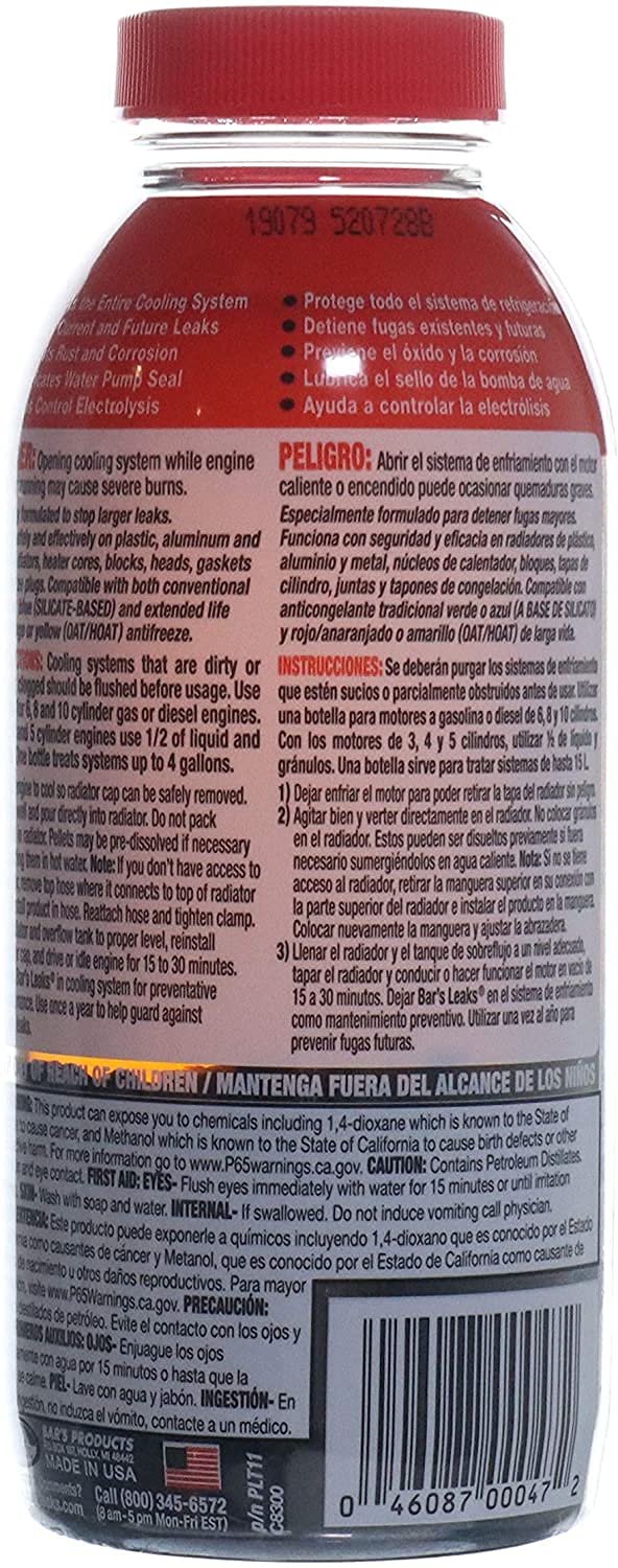 Bar'S Leaks Plt11 Pelletized Radiator Stop Leak - 11 Oz. (4 Pack),Plt11-4Pk