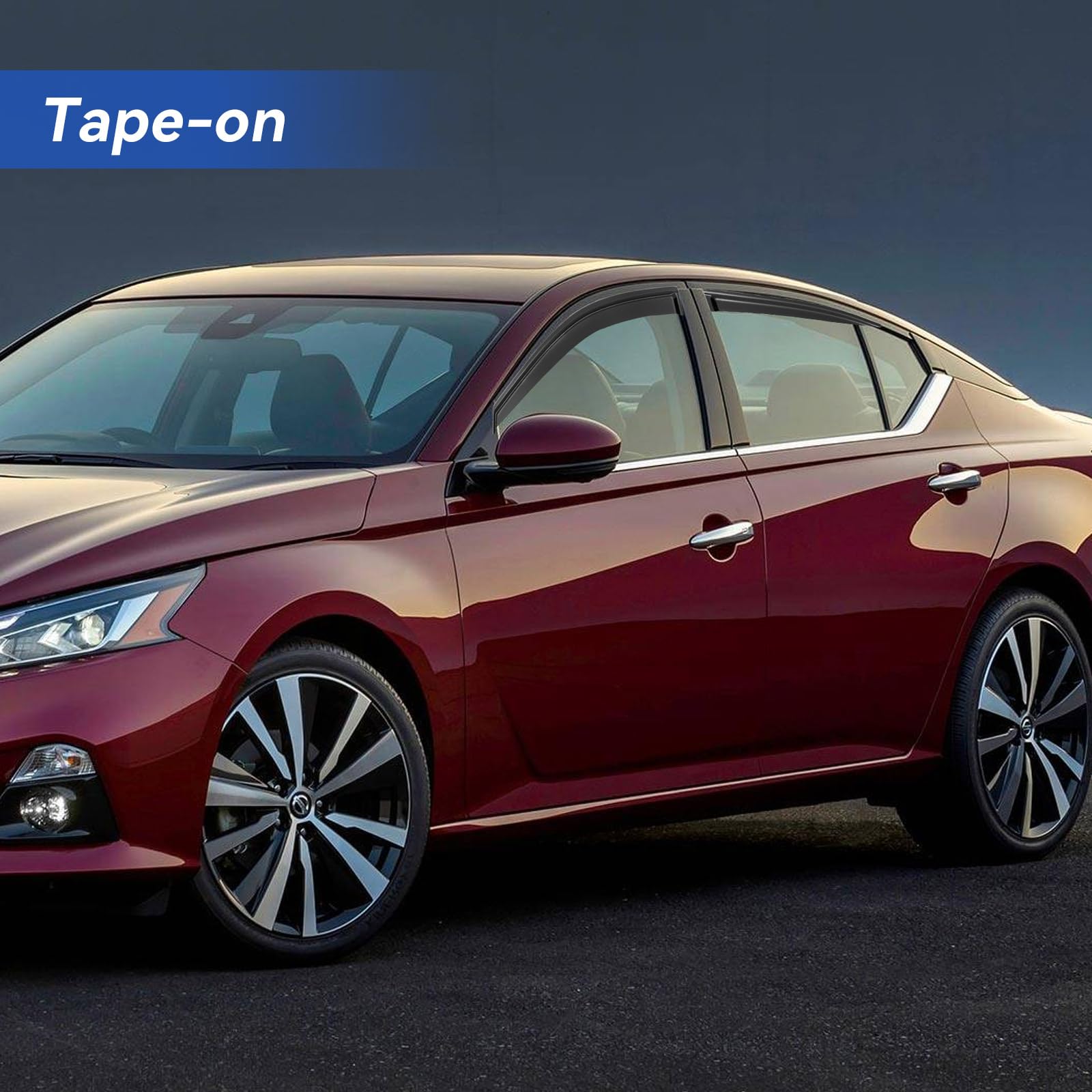 Window Visors Rain Guards for 2019-2025 Nissan Altima, Out-Channel Window Vent Wind Deflectors Visors Shades for 19-25 Altima