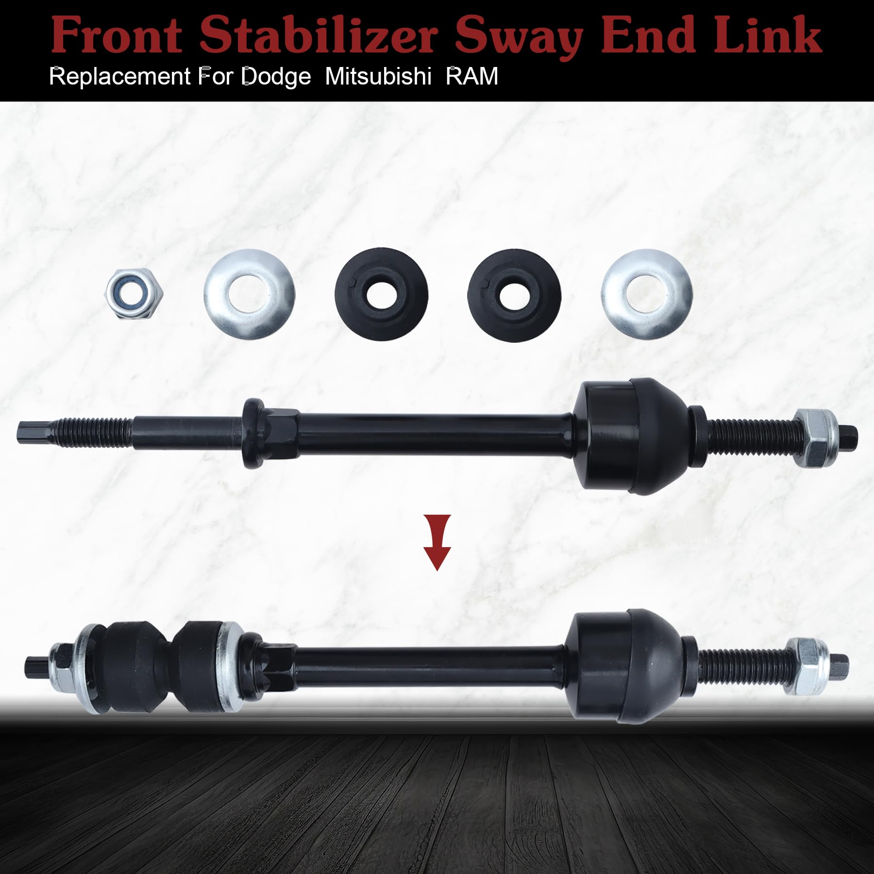 Stiueoav K750263 Sway Bar Link - Front Stabilizer End Link Compatible With 2005-2010 Dakota?2006-2009 Raider?2011 Dakota