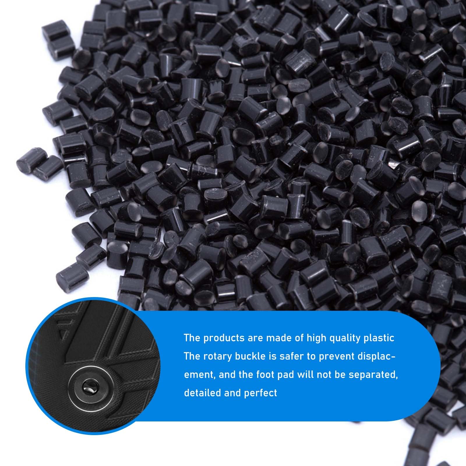 Zikefest 4PCS Car Carpet Fixing Clips, Plastic Carpet Runner, Interior Floor Mat Non-Slip Floor Mat Buckle, Double Layer Foot Pa