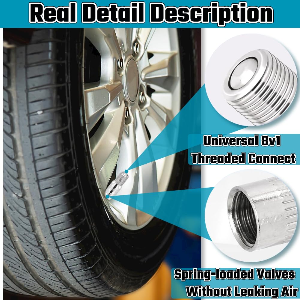 HuGuWdy Valve Stem Extension 4Pcs 39mm, Tire Valve Extension Valve Stem Extenders Tire Valve Extenders Brass Tire Stem Extension