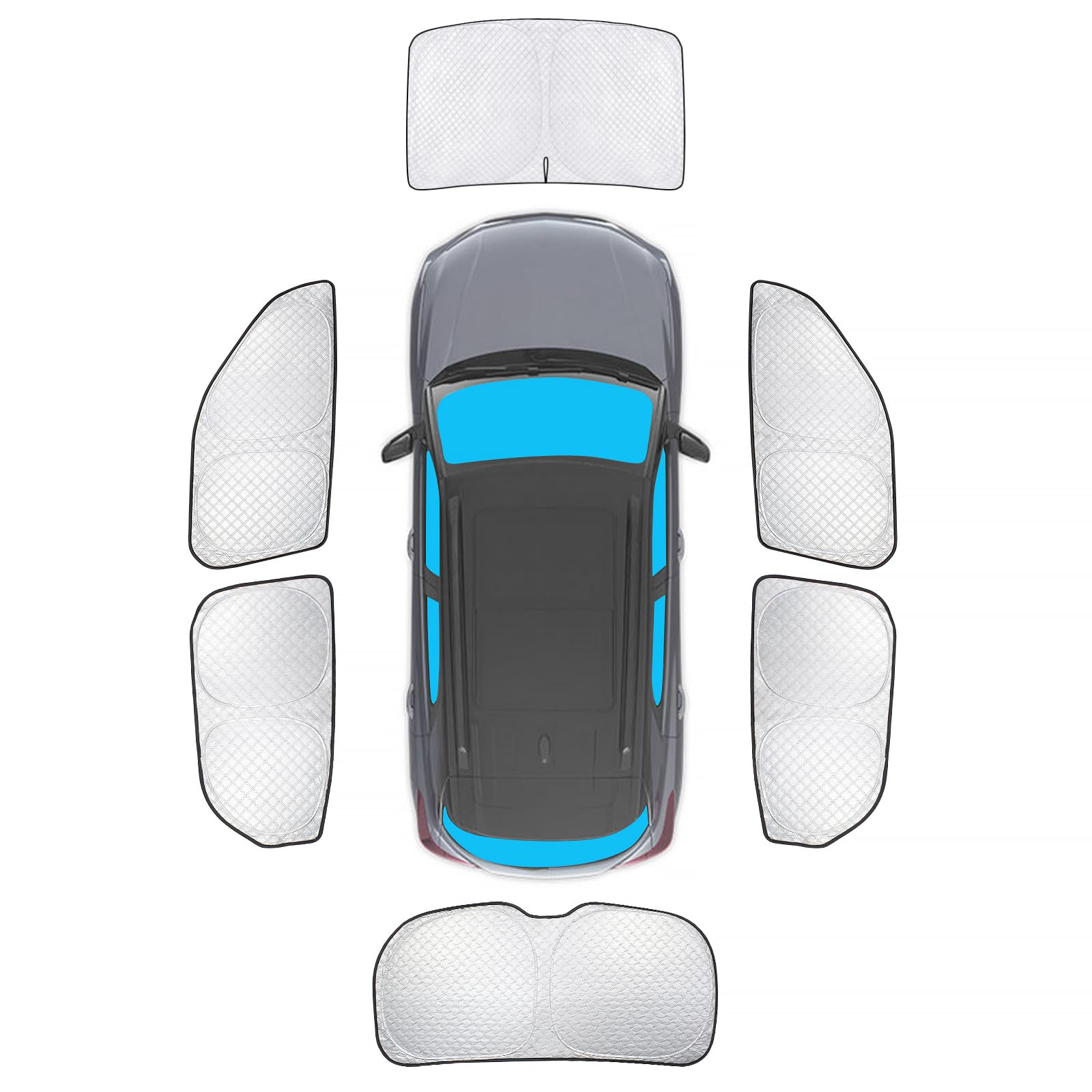 Kmf Windshield Sun Shade Replacement For Chevy Trailblazer Accessories 2021-2024 2025, Side Window Sun Shade Cover Sun Visor Shi