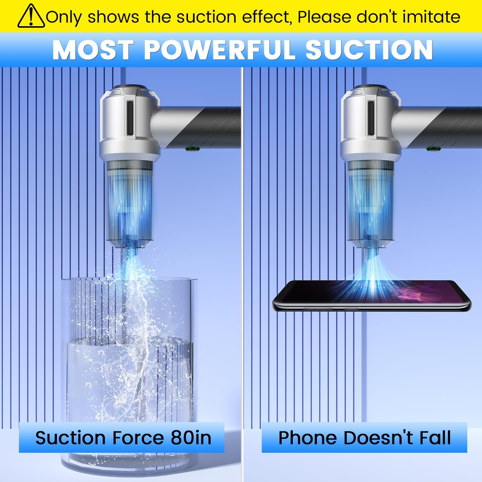 CHUMPOSH Arify Pro Car Vacuum Portable Cordless with 18000PA Super Suction, 4 in 1 Portable Air Blower/Car Vacuum 90Foldable Han