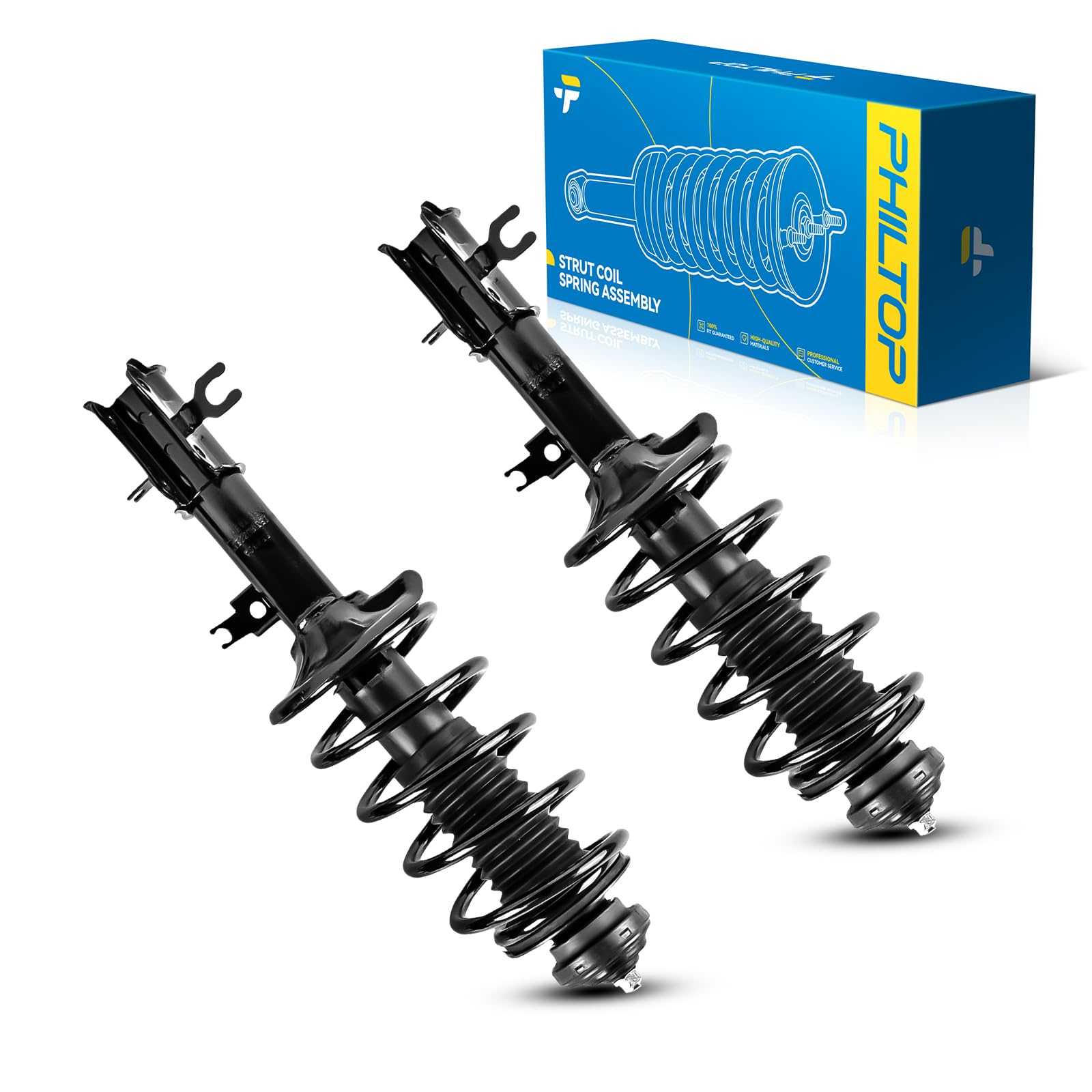 Philtop Struts Assembly Shock Absorber Fits Aveo 2004-2011, G3 2009, Jimmy, K1500, K25 Suburban, Nova, Skylark, Quick Suspension