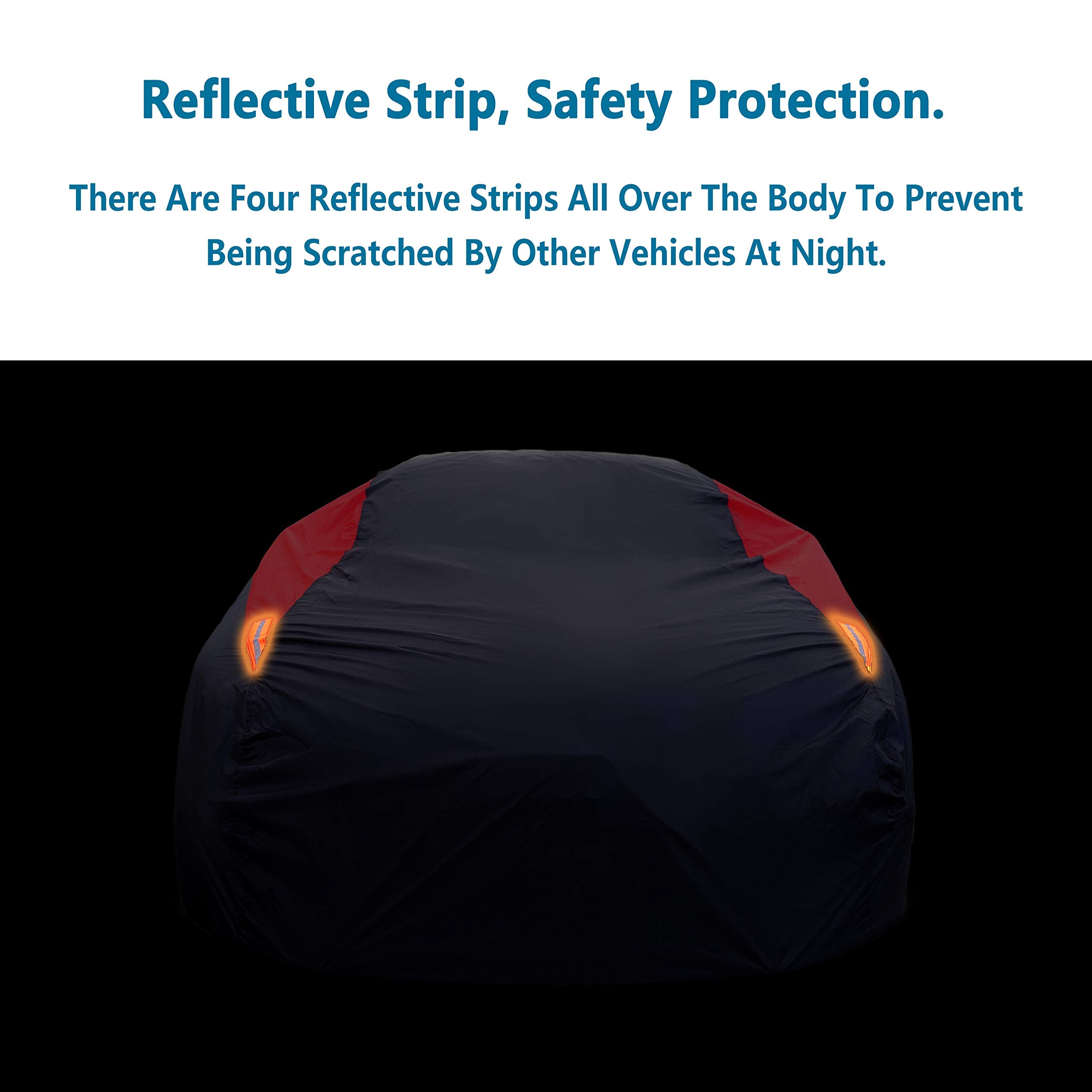 Mornyray Waterproof All Weather Windproof Snowproof Uv Protection Outdoor Indoor Full Car Cover, Universal Fit For Sedan (Length