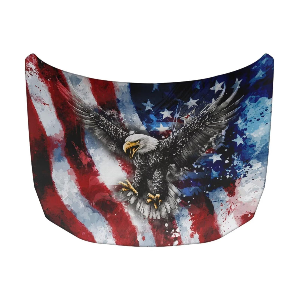 Bald Eagle American Flag Car Hood Cover Protector for SUV Sedans Trucks 59  39 Inch Stretchable Car Hood Wrap Blankets Waterproo