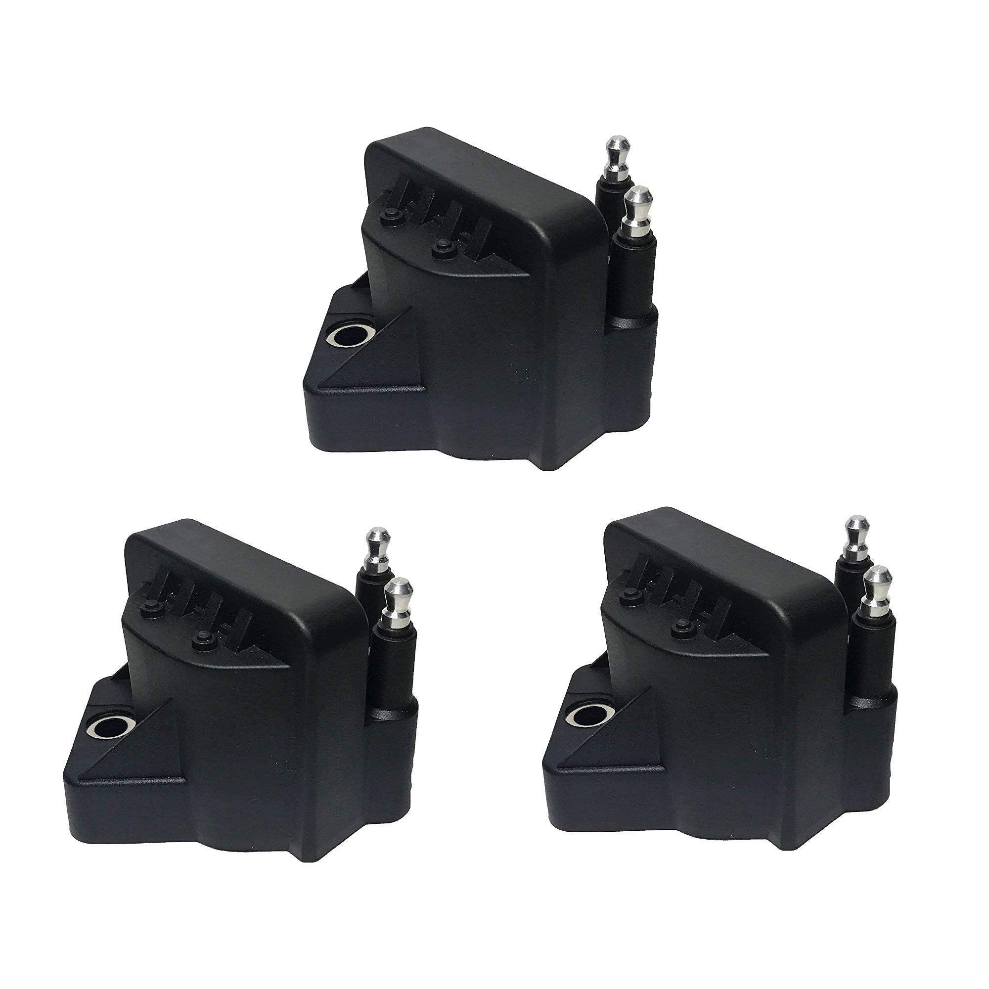 Ignition Coil Pack Set Of 3 - Replaces 10472401, 10467067, D555, 89056799, C849 - Compatible With Chevy, Buick, Cadillac & Other