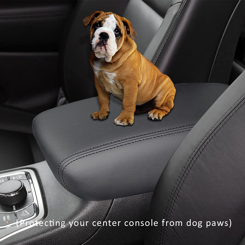 Intget Car Center Console Armrest Cover For 2011-2020 2021 Jeep Grand Cherokee Accessories Arm Rest Box Pad Console Lid Protecti