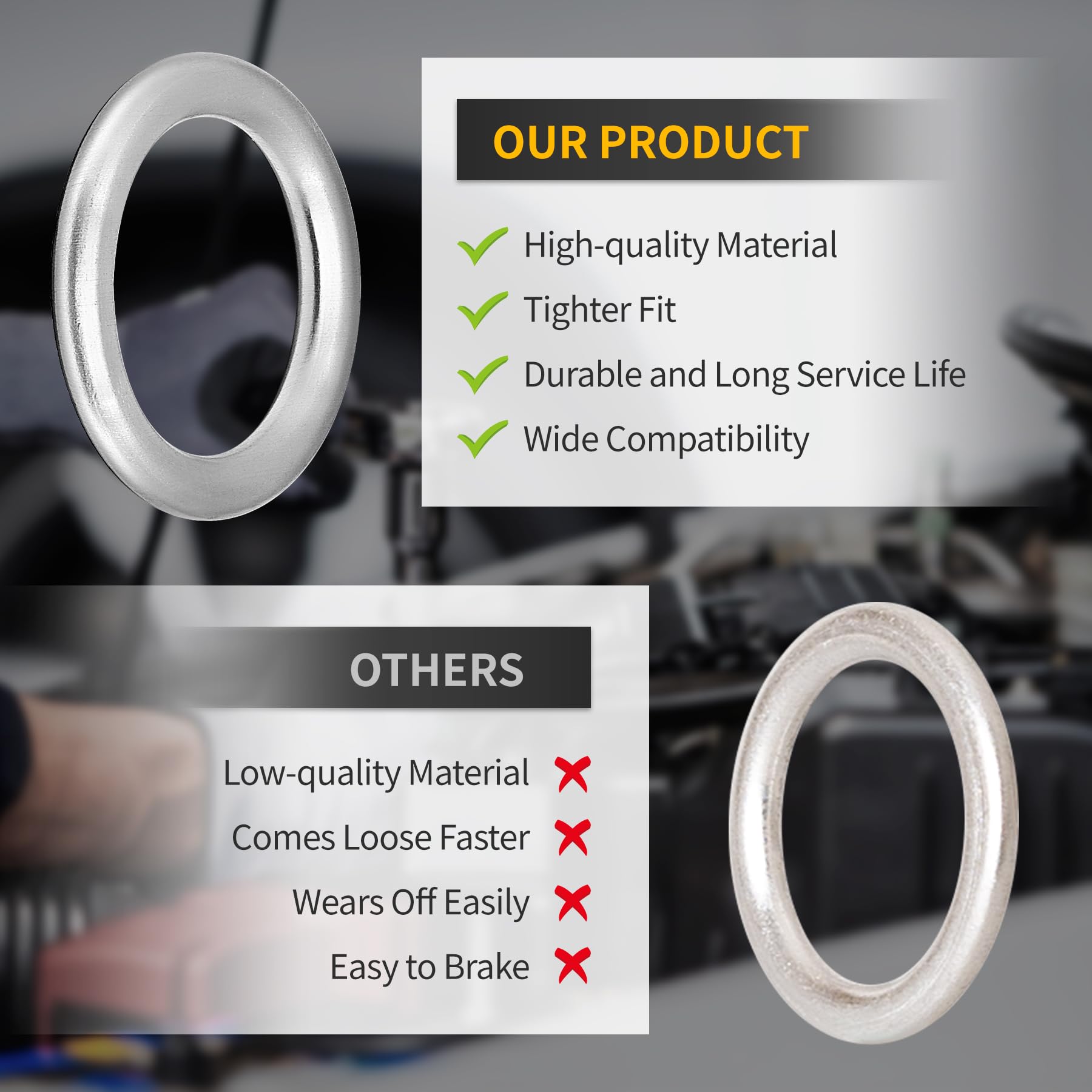 luxlead 15 PCS Engine Oil Drain Plug Crush Washer Seal Ring Aluminum Gaskets Compatible with Jetta Passat Tiguan Golf CC Audi A3