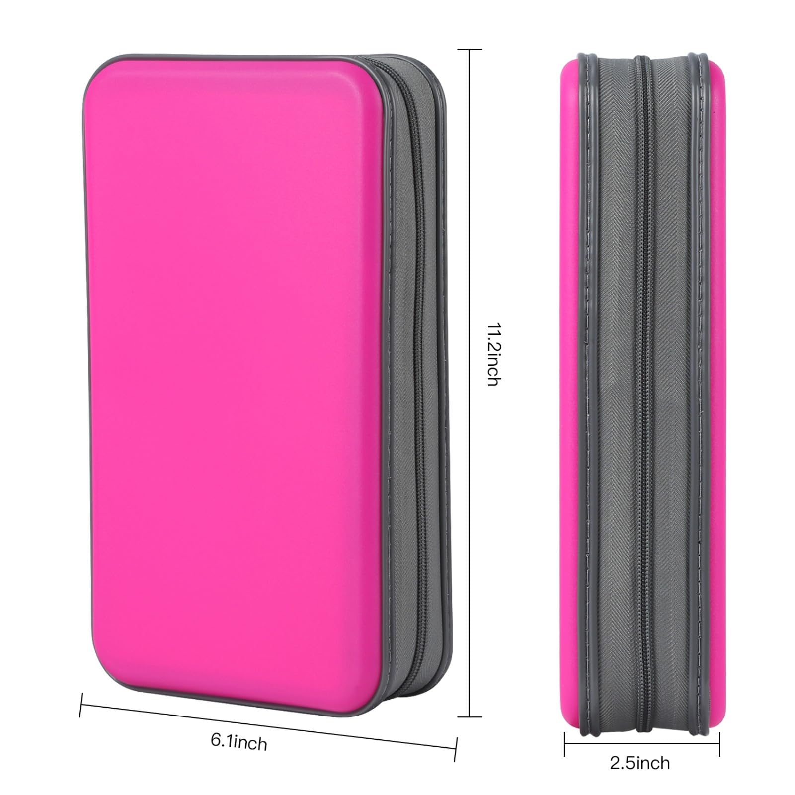 Alavisxf Xx Cd Case, 96 Capacity Hard Plastic Cd Holder Protective Dvd Disc Storage Case Holder Portable Zipper Cd Dvd Organizer
