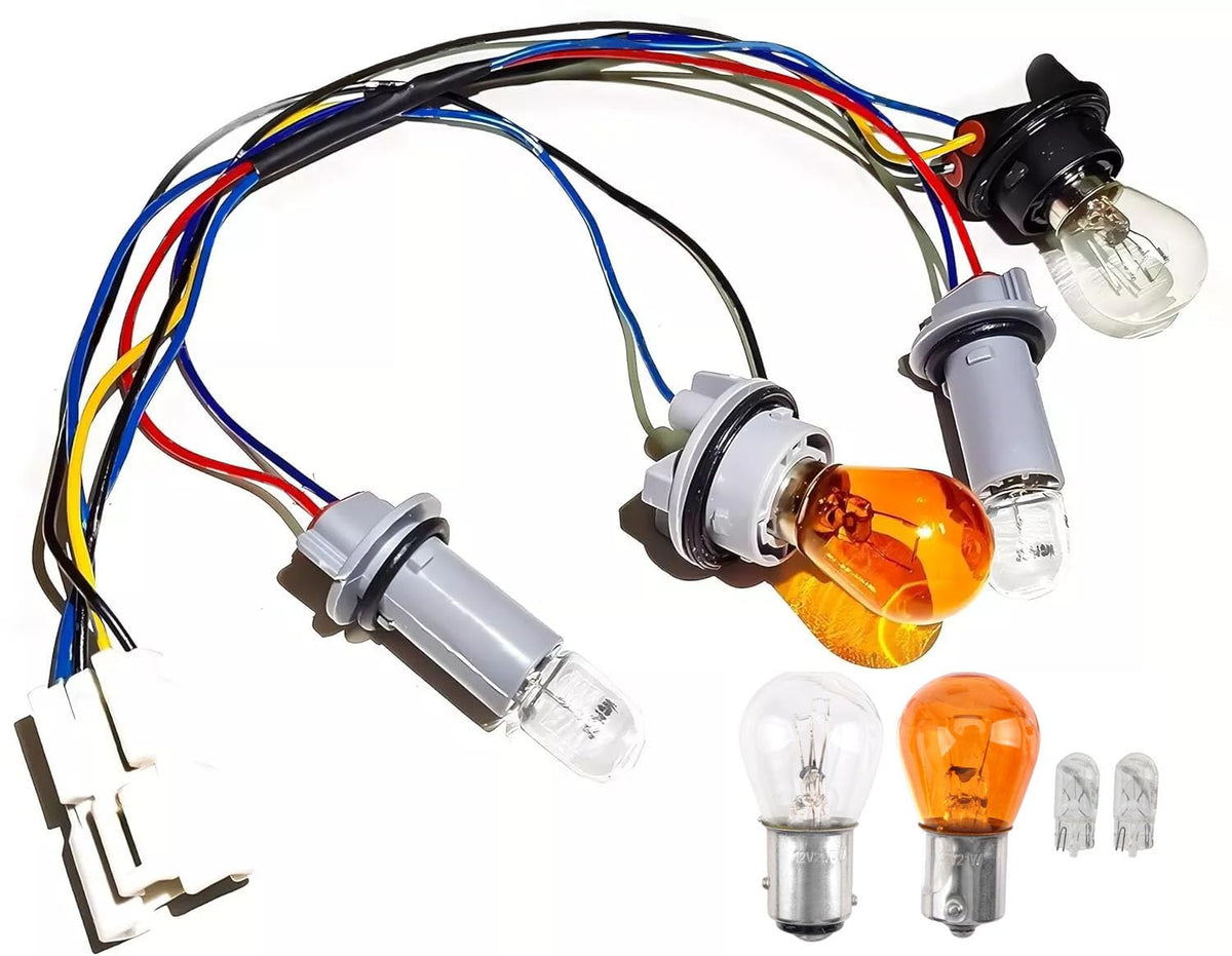 SDYYDS 92450-3Q000 Rear Tail Light Lamp Wiring Harness Socket Holder & Wire with 8 Halogen Bulbs Compatible with Hyundai Sonata 