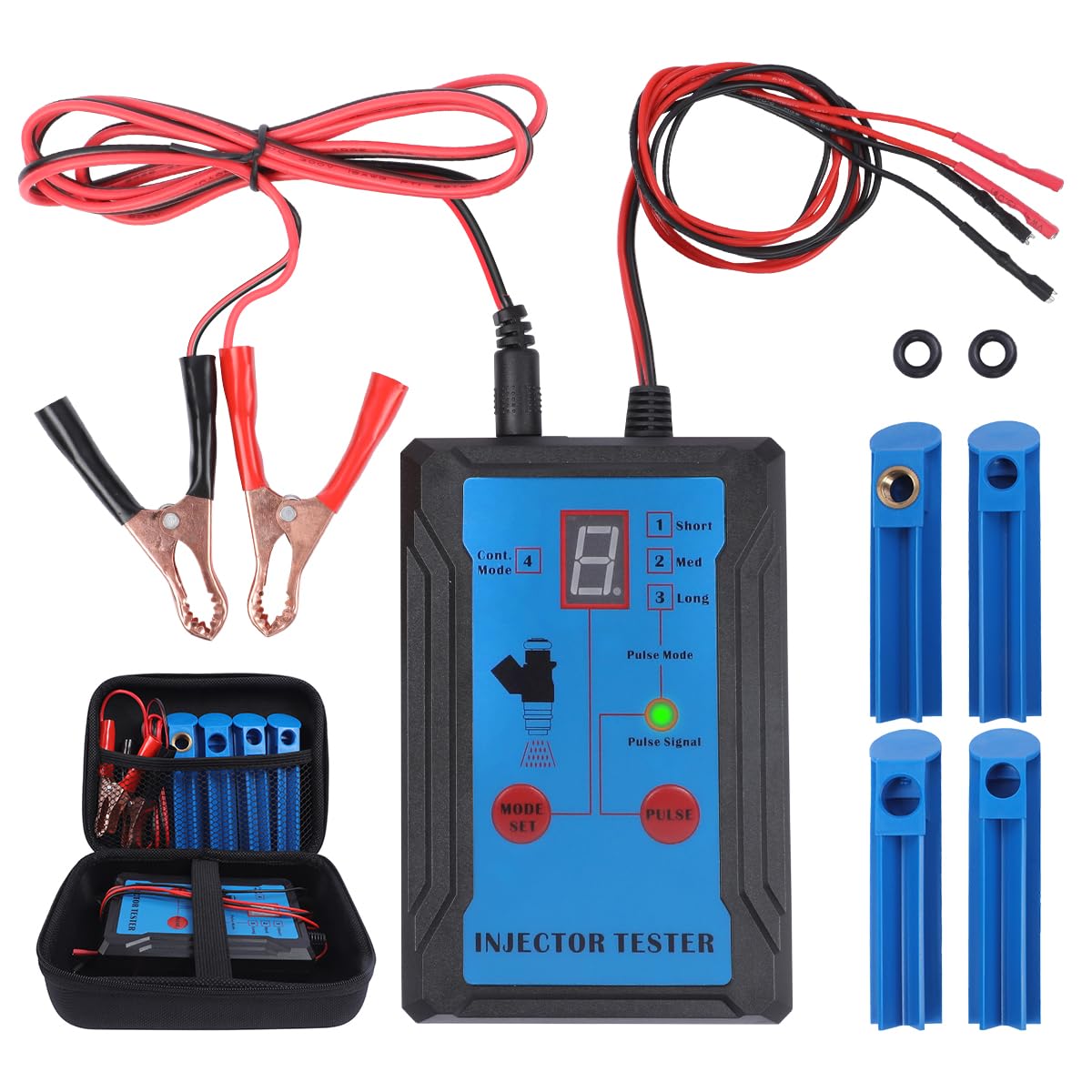 Fuel Injector Cleaner Kit 8 Pulse Modes Fuel Injector Tester And Cleaner Kit Universal Auto Motorcycle Fuel Injector Cleaner Tool Car Automotive Fuel Injector Tester Pulse Tool Diy Test Adapter