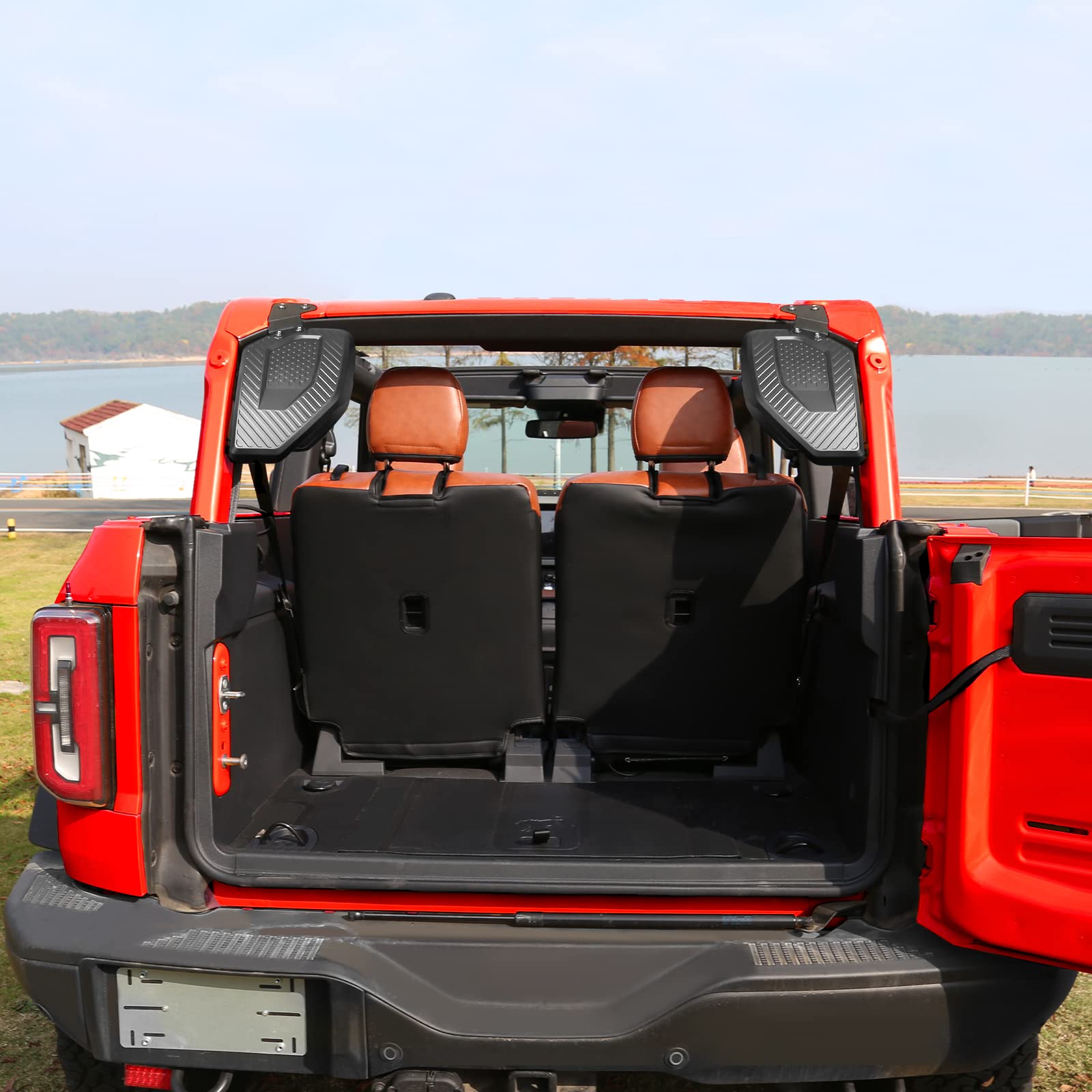 Mabett 6.5" Rear Speaker Pods for Ford Bronco 4-Door 2021-2024, Black ABS Interior Accessories