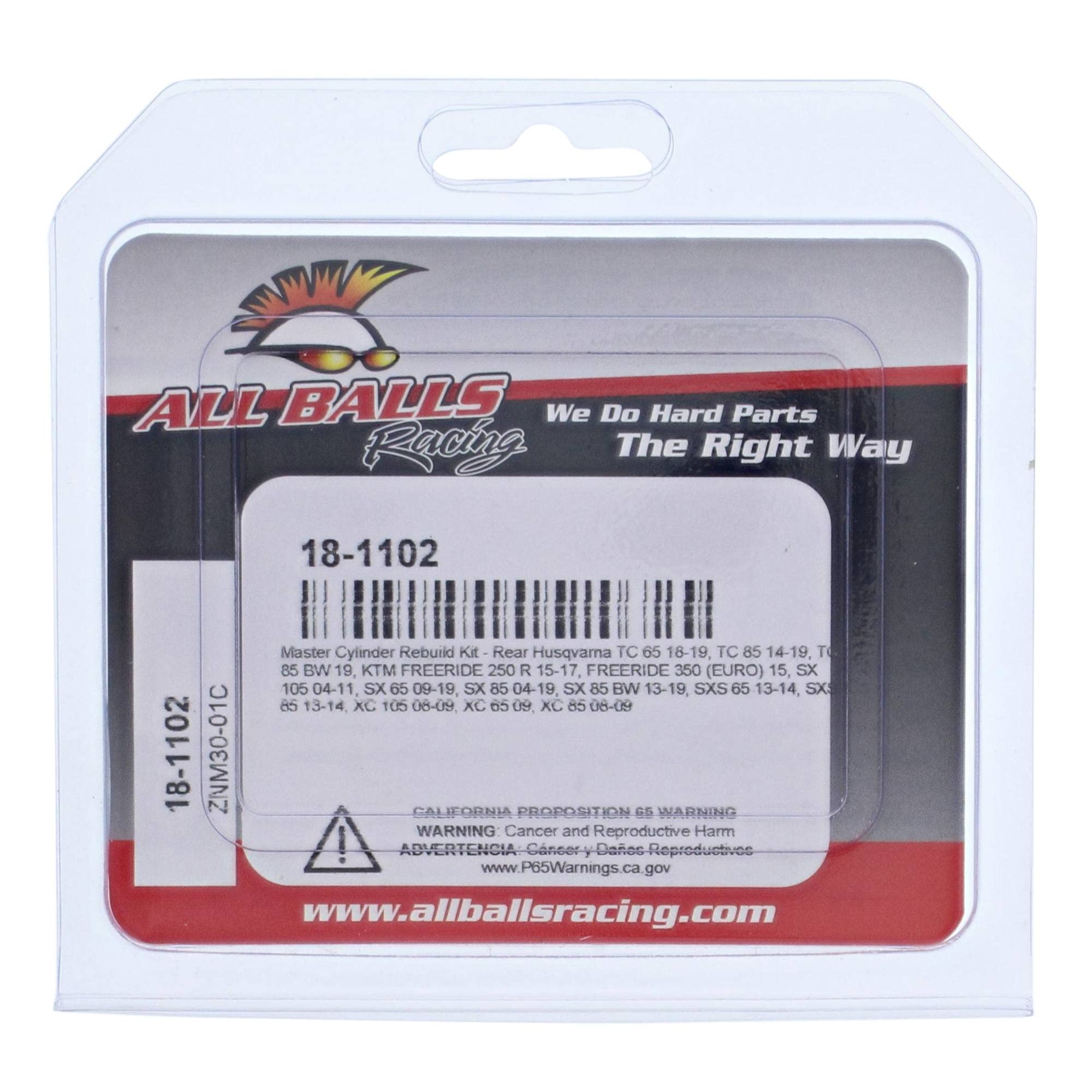 All Balls Master Cylinder Rebuild kit (18-1102) Replacement For Husqvarna TC 65 2018 2019, TC 85 2014 2015-2018 2019, TC 85 BW 2
