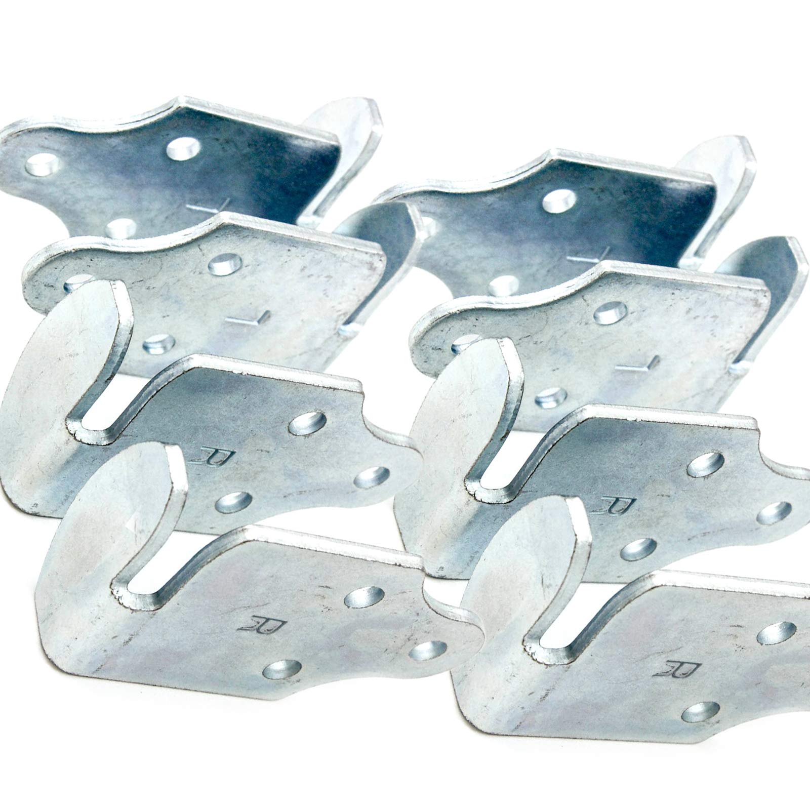 Red Hound Auto 8 Pc Stake Body Utility Trailer Rack Corner Connector Wood Panel Gate Side Latch Brackets Set - 8 Piece Makes 4 C
