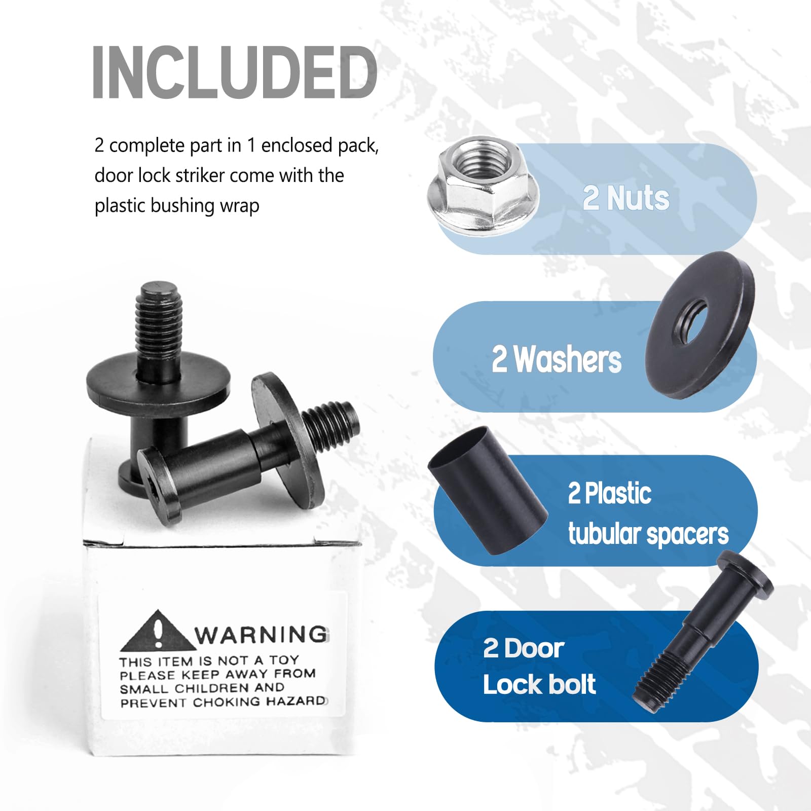 Unigt 38427 Tailgate Striker Bolt Compatible With Chevy Silverado Escalade Avalanche Sierra Come With Nuts Replace 11570162 - Set Of 2