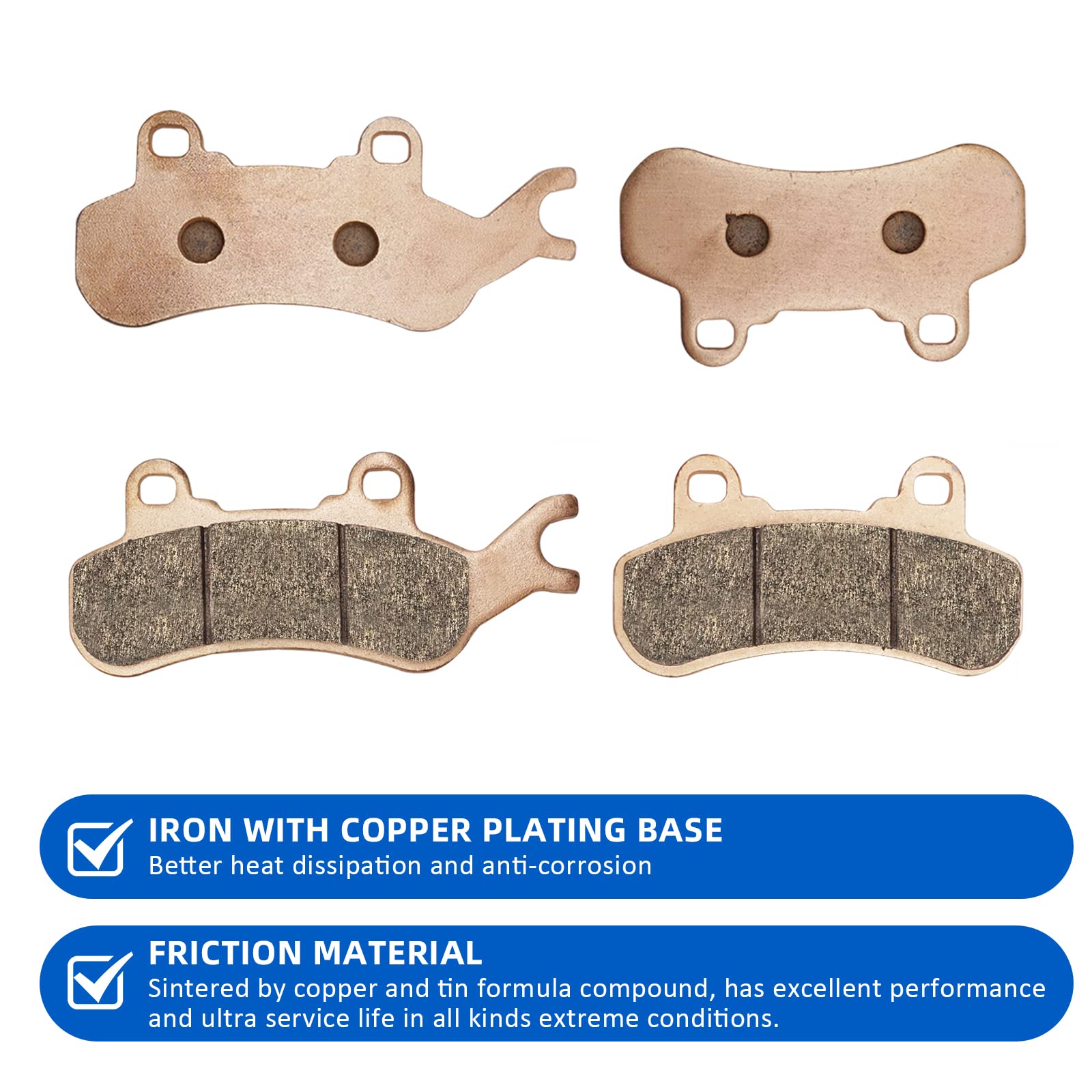 Javik Sintered Brake Pads Front Rear For Can Am Maverick X3 Sport/Trail 800/1000 2017 2018 2019 2020 2021 Defender 6X6/Max/Pro