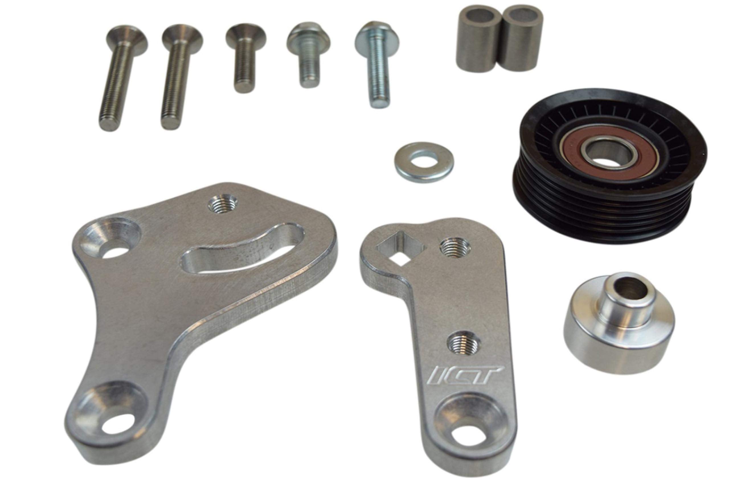 Ict Billet Ls1 Manual Belt Tensioner W/Pulley - Compatible With 1998 1999 2000 2001 2002 Camaro Z28 Ss Firebird Formula Trans Am
