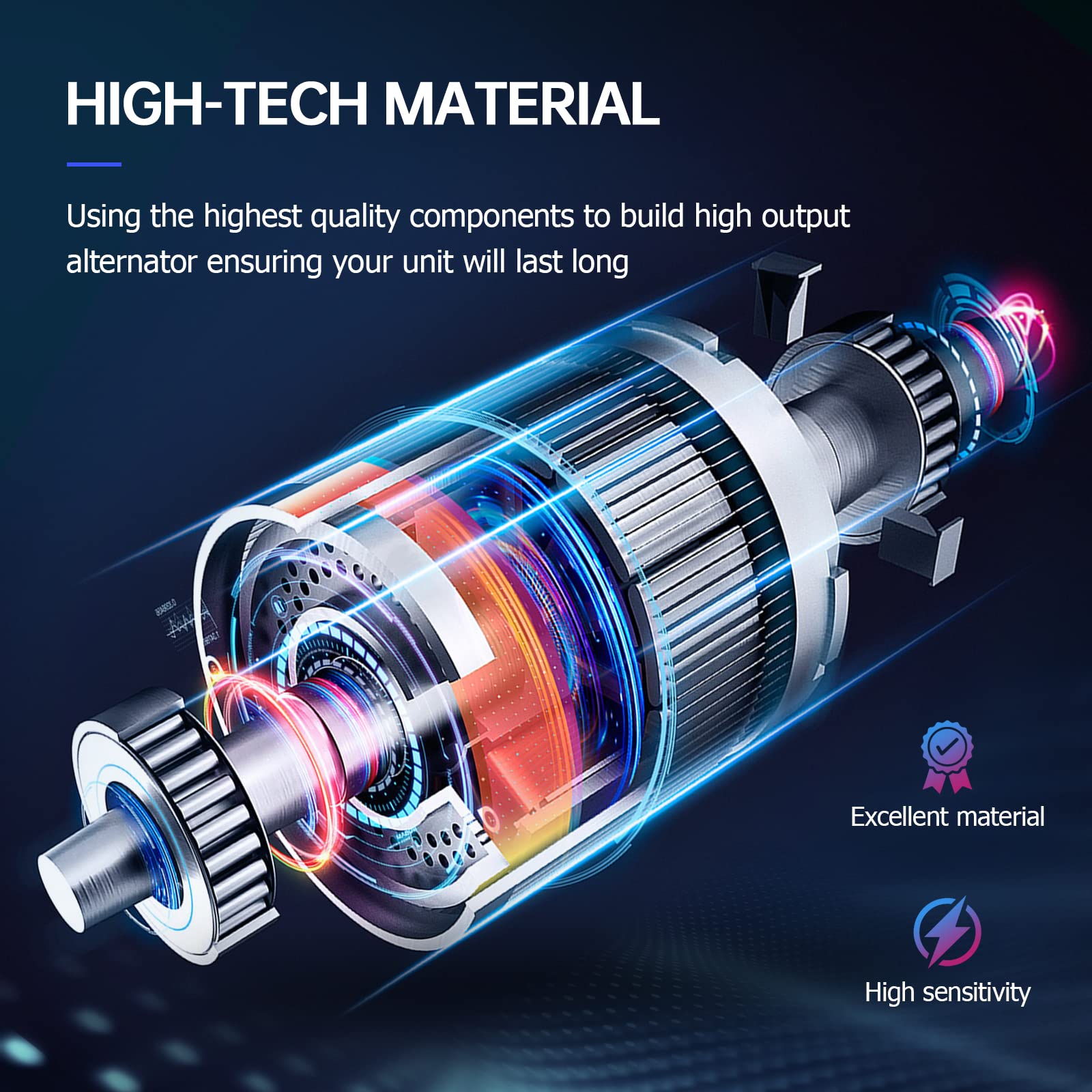 Automotive Alternator Compatible For 120Amp Chrome 1 Wire Self Exciting Street Rod Gm 305 350 Bbc Sbc