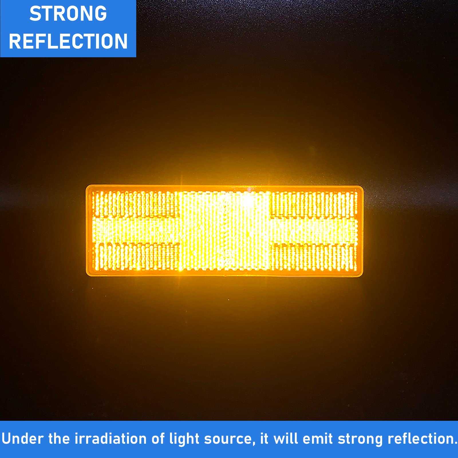 Mgmsinyo Reflector 150X50Mm Self Adhesive Rectangle Safety Waterproof Stick On For Driveway Mailbox Trailer