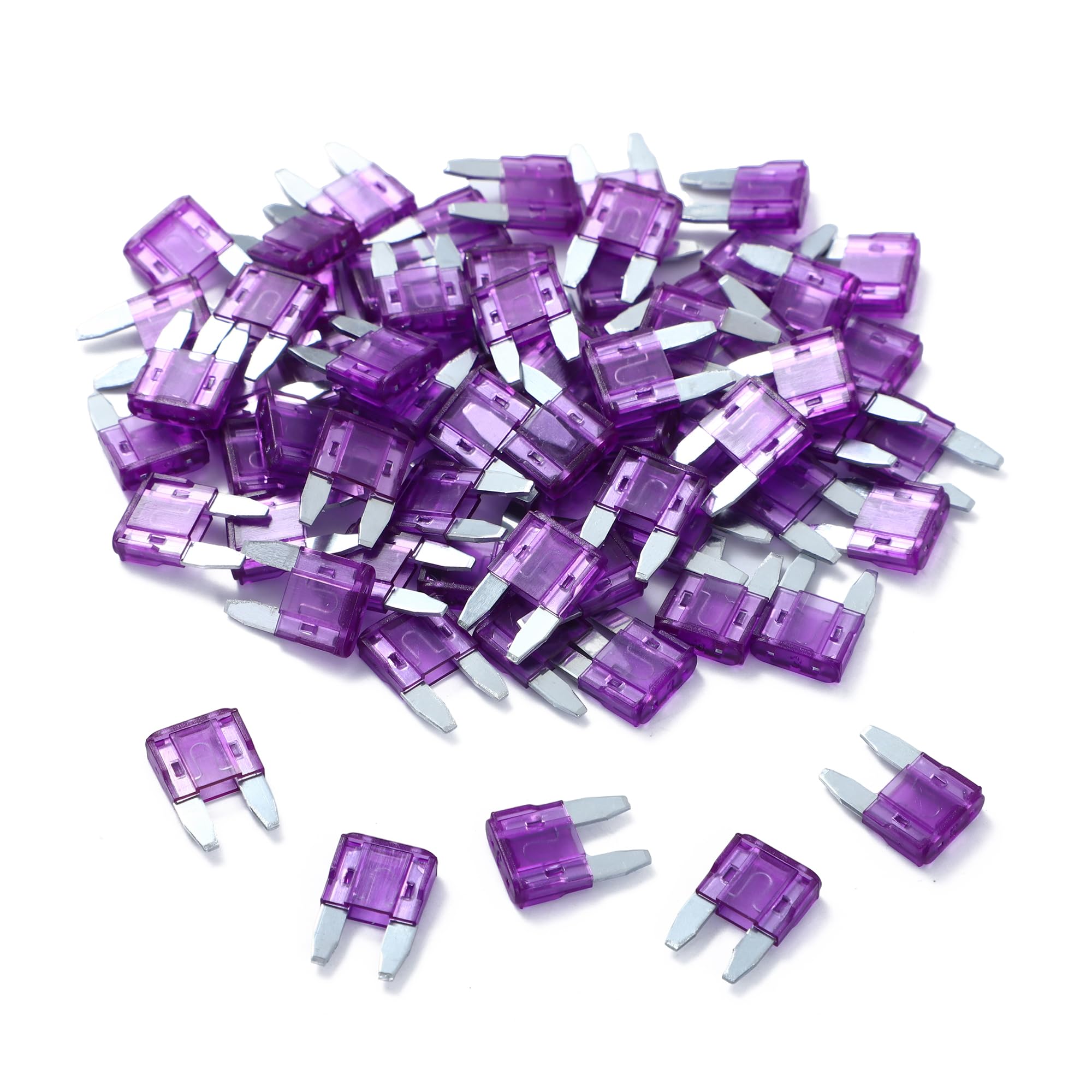 100 Pack Auto Fuses 3 Amp Apm/Atm 32V Mini Blade Style Fuses 3A Short Circuit Protection Car Fuse (3 Amp)