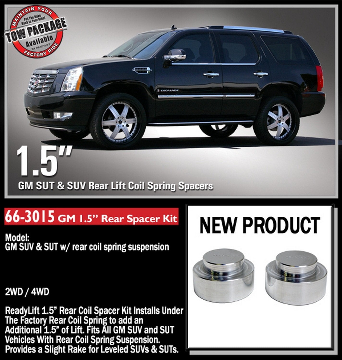 Readylift 66-3015 2.25F / 1.5R Sst Lift Kit - Gm Suv 1500