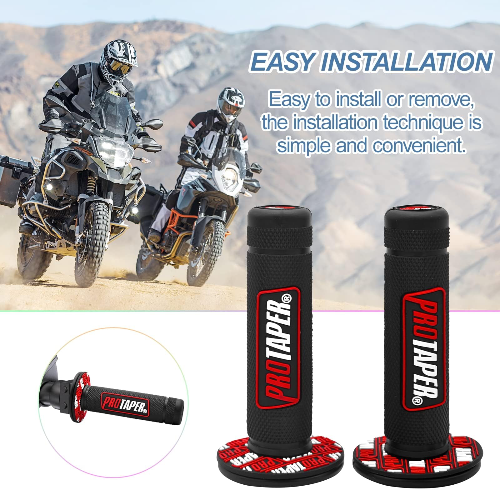 0769Fuwu Linekong 7/8' 22Mm Twist Throttle Grips Cable For Crf Klx Ttr 110 125 150 200 250 Cc Dirt Pit Bike (Red