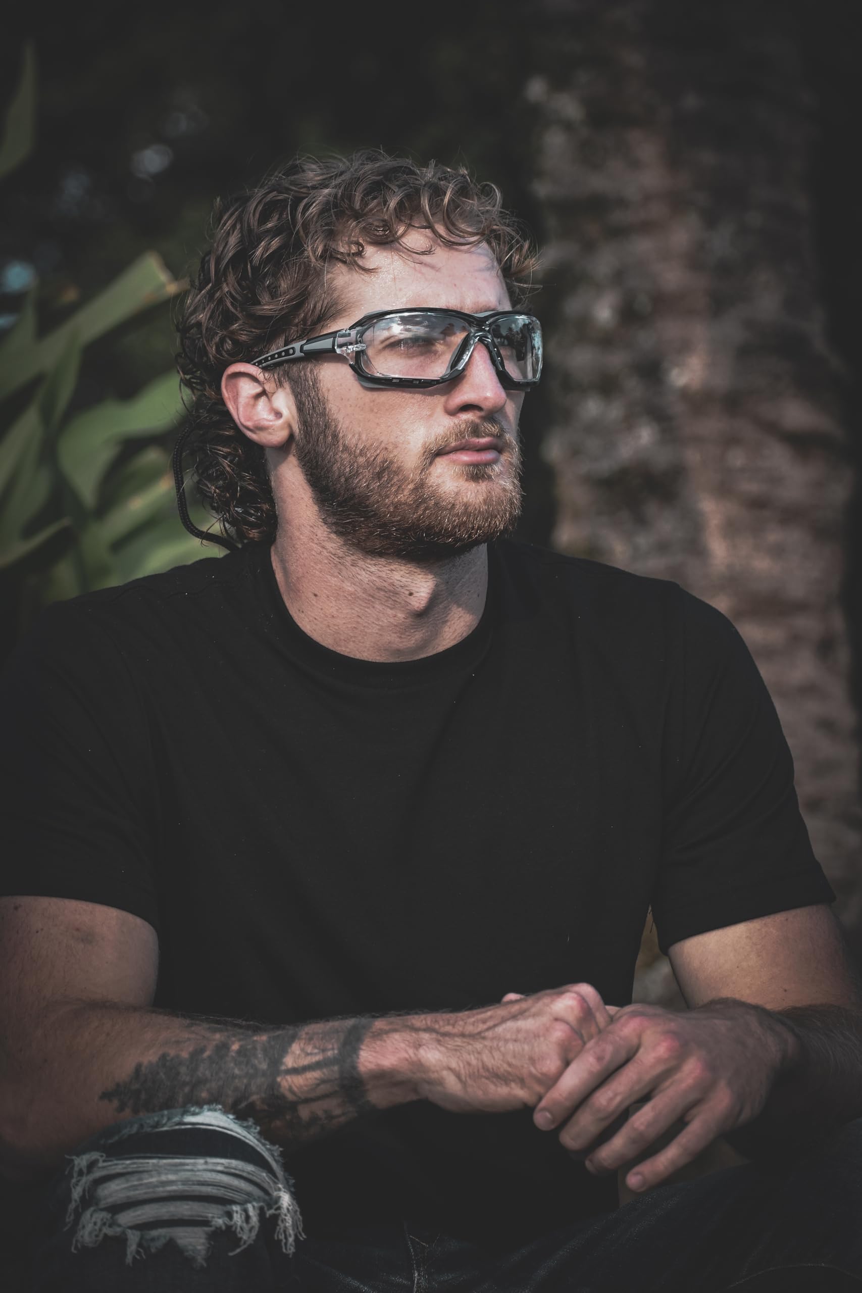 Birdz Eyewear Gasket Safety Padded Motorcycle Sport Sunglasses Black Frame With Clear Lens