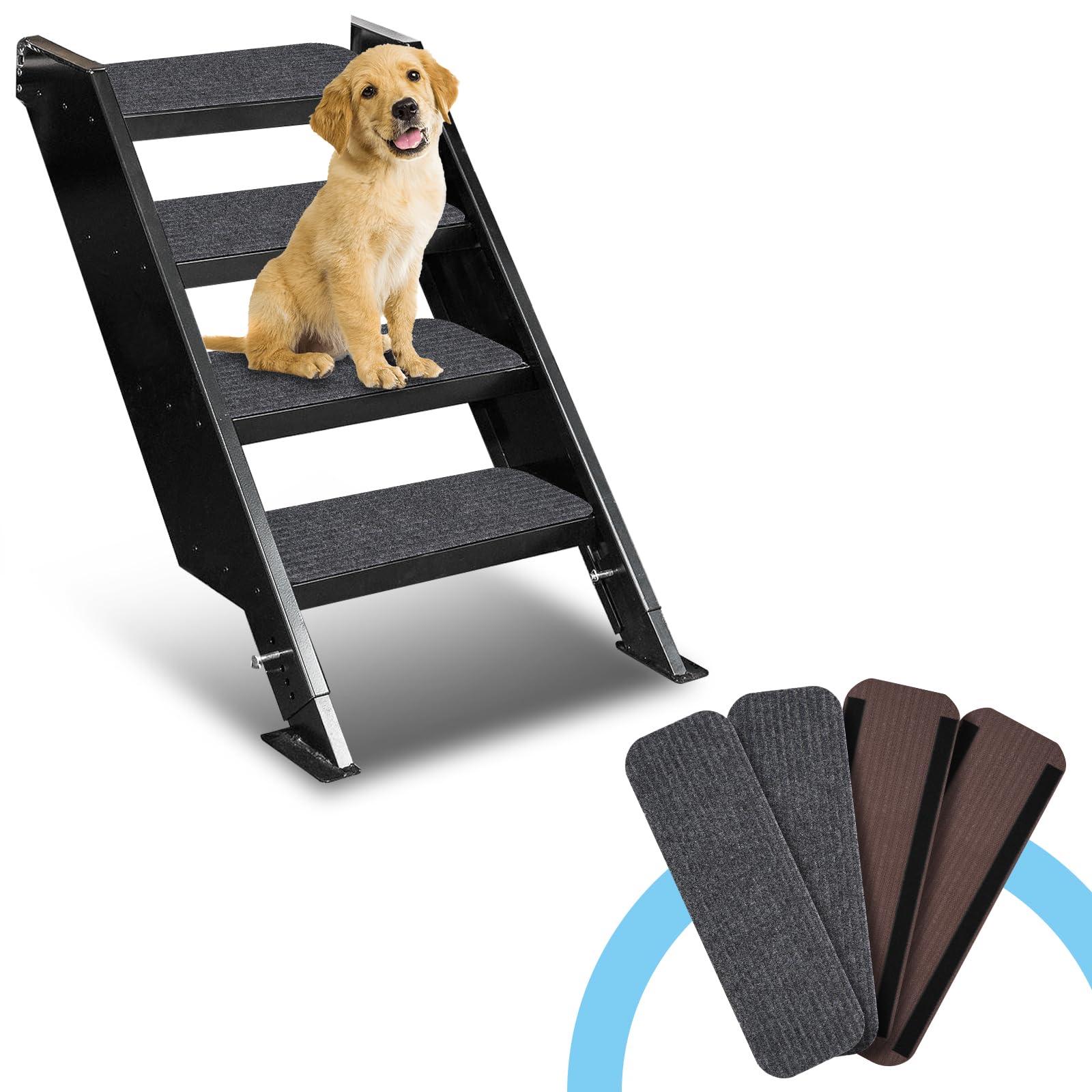 ESUDNT RV Step Covers 4 Pack 19.5 * 7.5    Camper Step Cover, RV Step Rug, RV Step Carpet, RV Stair Covers Compatible with Lippe