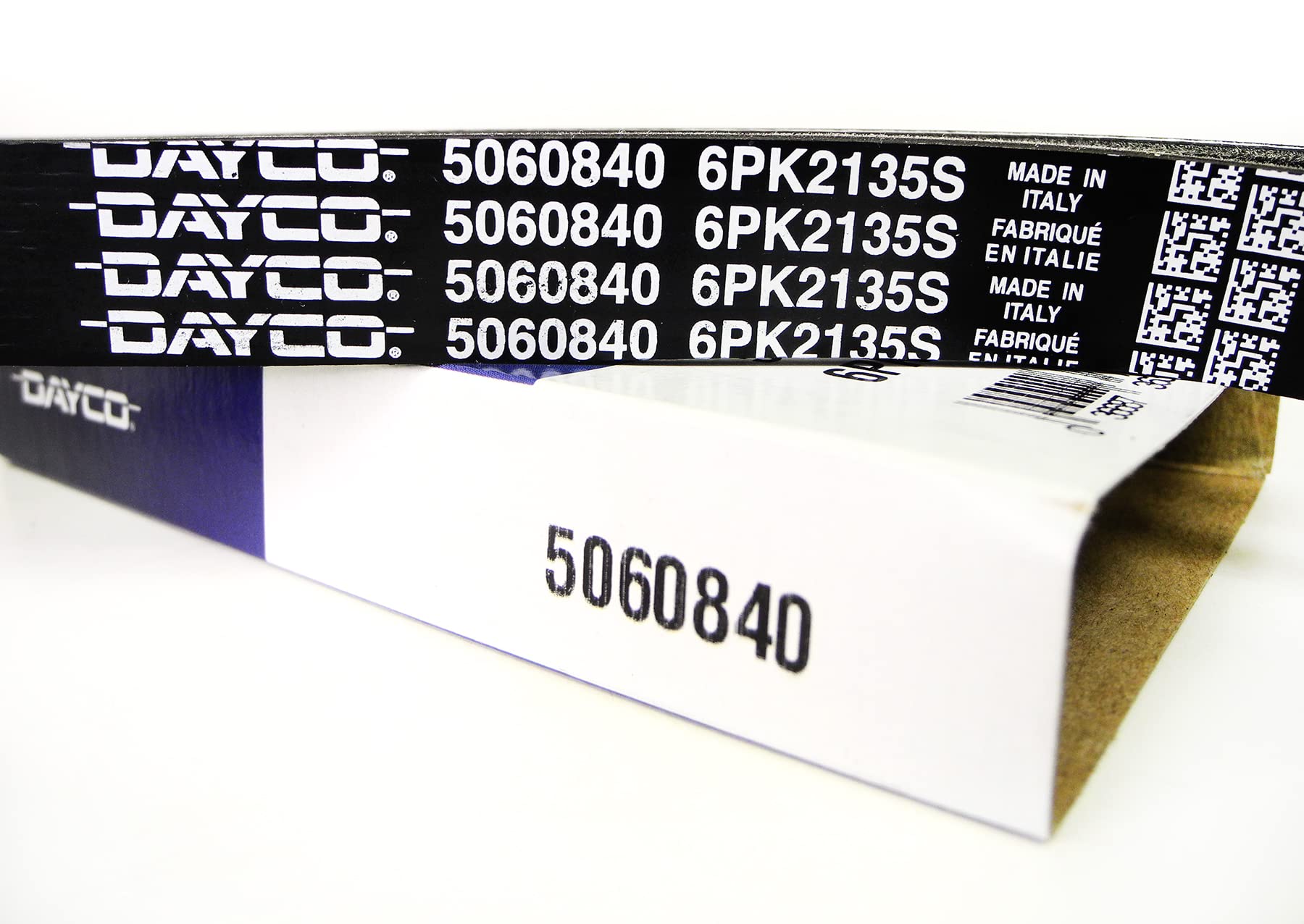 Dayco 5060840 Serpentine 6-Rib Belt With Overall Length Of 84 Inches , Black