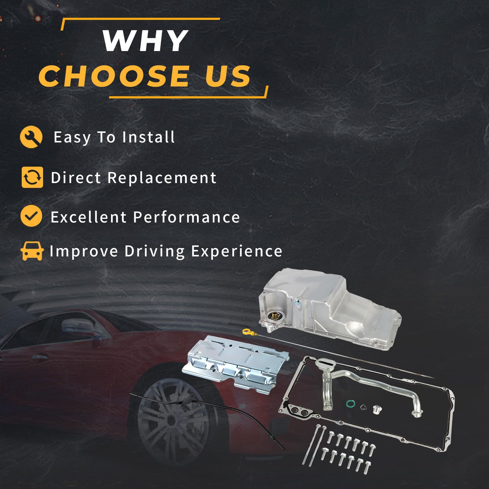 Noptul Engine Low Profile Oil Pan Kit, Suitable For Pontiac Firebird Chevrolet Camaro 5.7L 1998 1999 2000, Automotive Replacemen