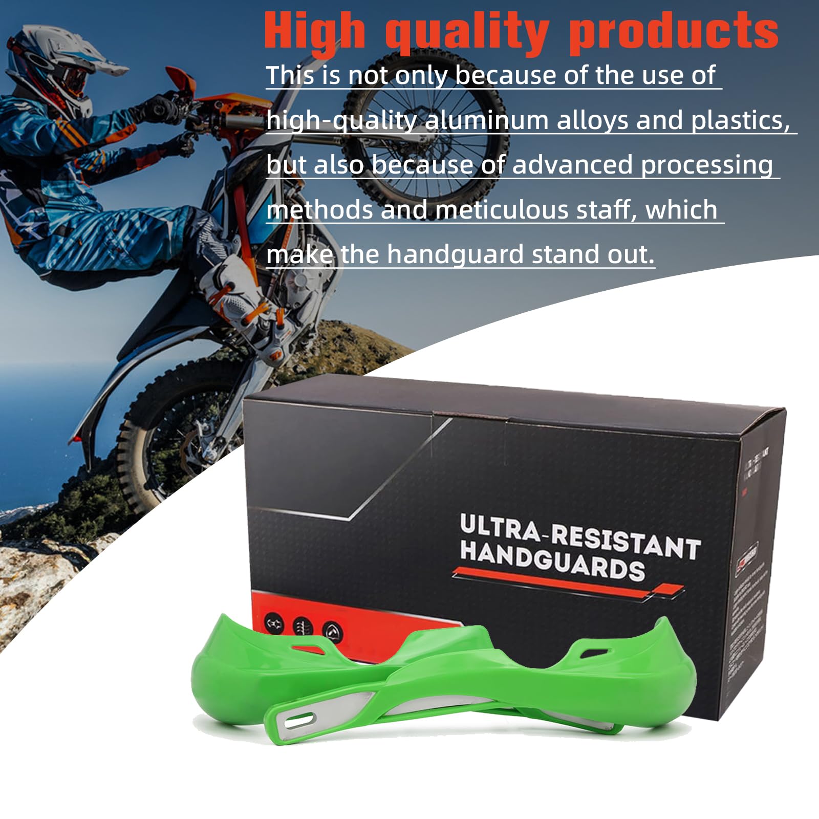 Jfg Racing Motorcycyle Hand Guards,7/8'' And 1 1/8'' Handlebar Dirt Bike Handguards Accessories Universal For Dirtbike Snowmobil