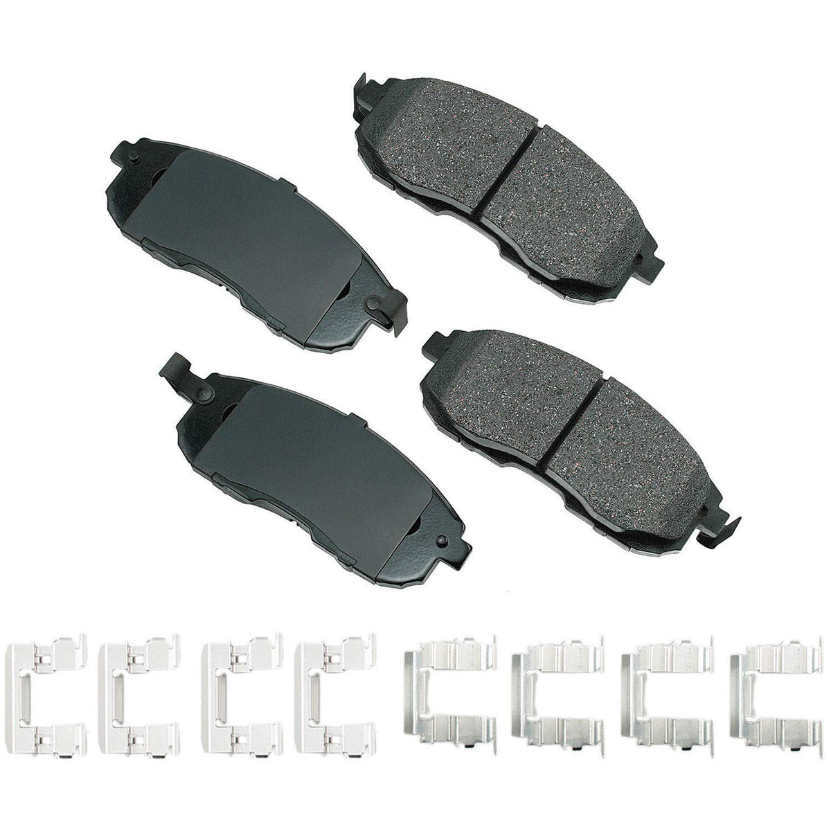 Akebono-Asp815A Ultra-Premium Ceramic Front Brake Pads, Grey
